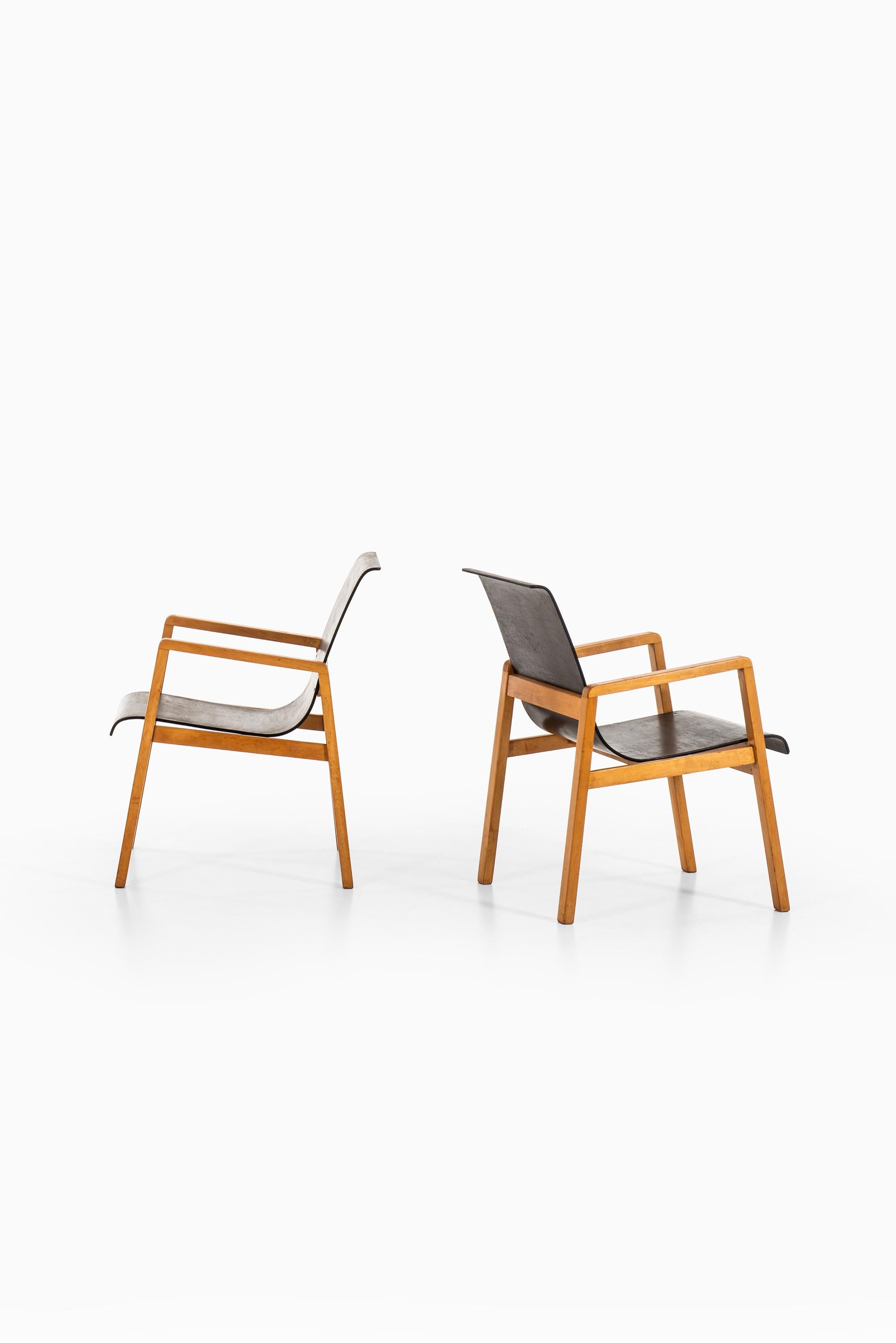 Scandinavian Modern Alvar Aalto Early Armchairs Model 403 Produced by Artek in Finland