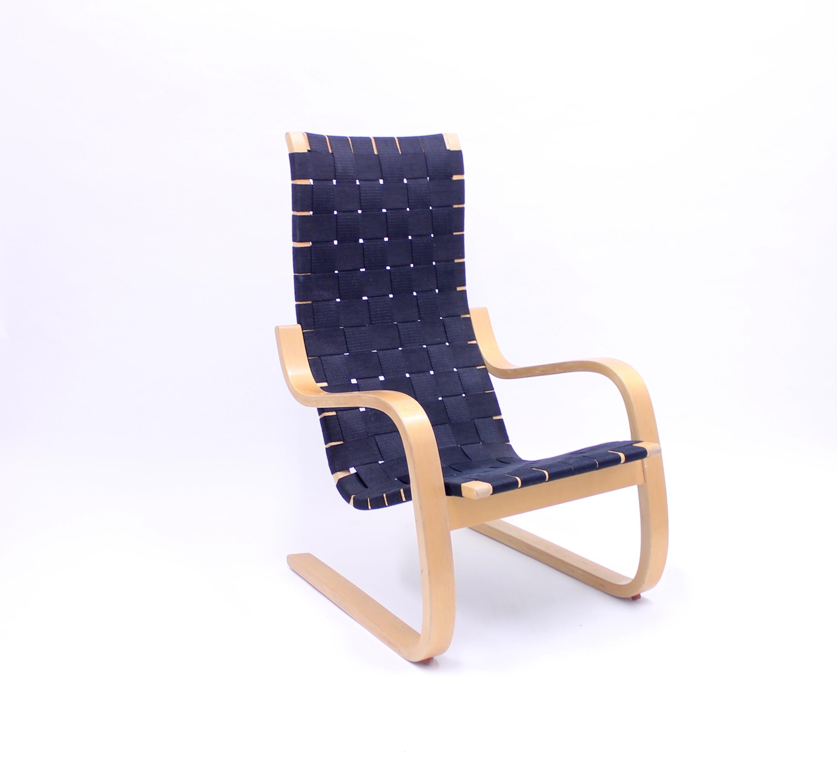 Scandinavian Modern Alvar Aalto, Early Lounge Chair Model 406, Artek, Hedemora