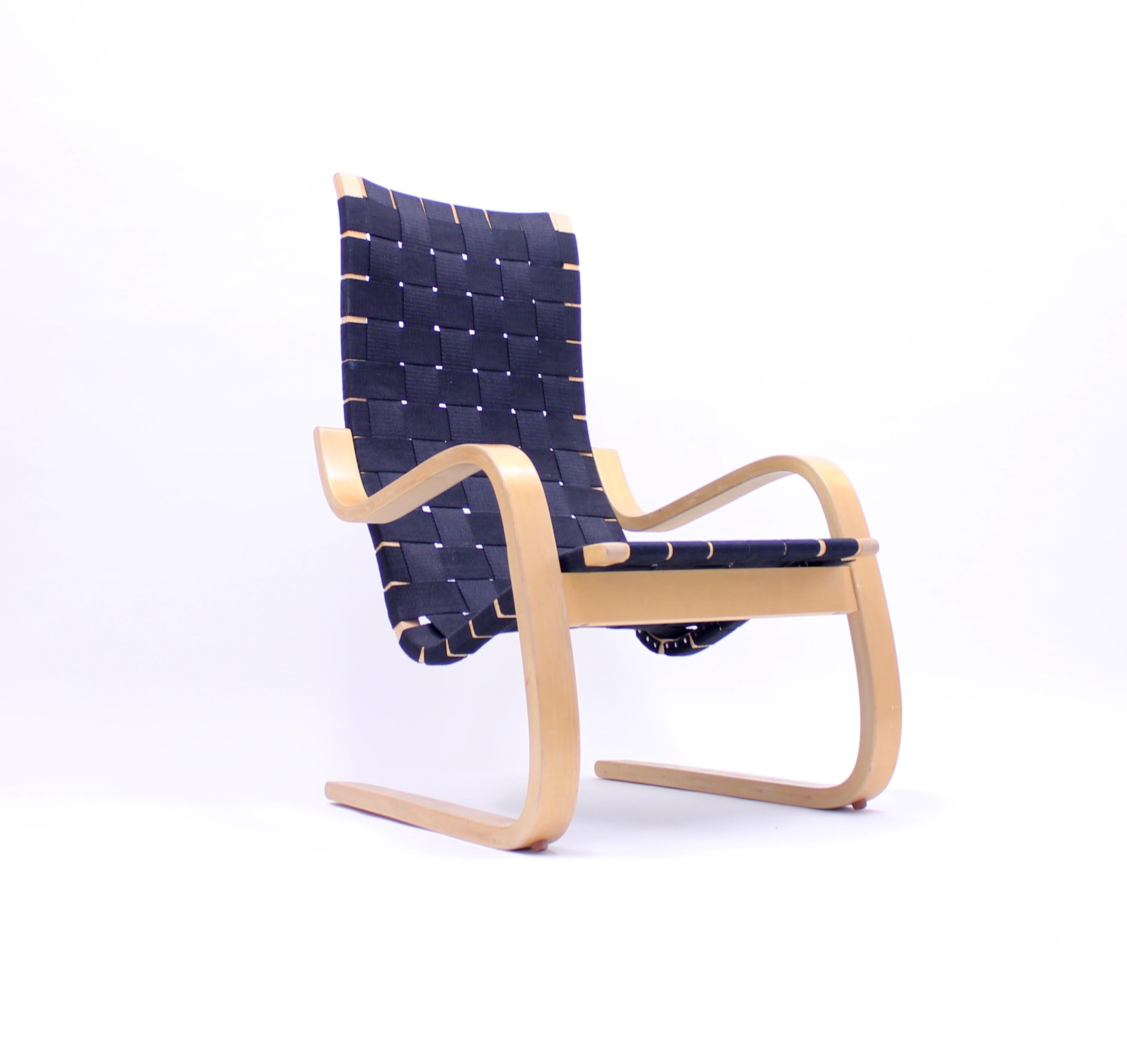 Alvar Aalto, Early Lounge Chair Model 406, Artek, Hedemora In Good Condition In Uppsala, SE