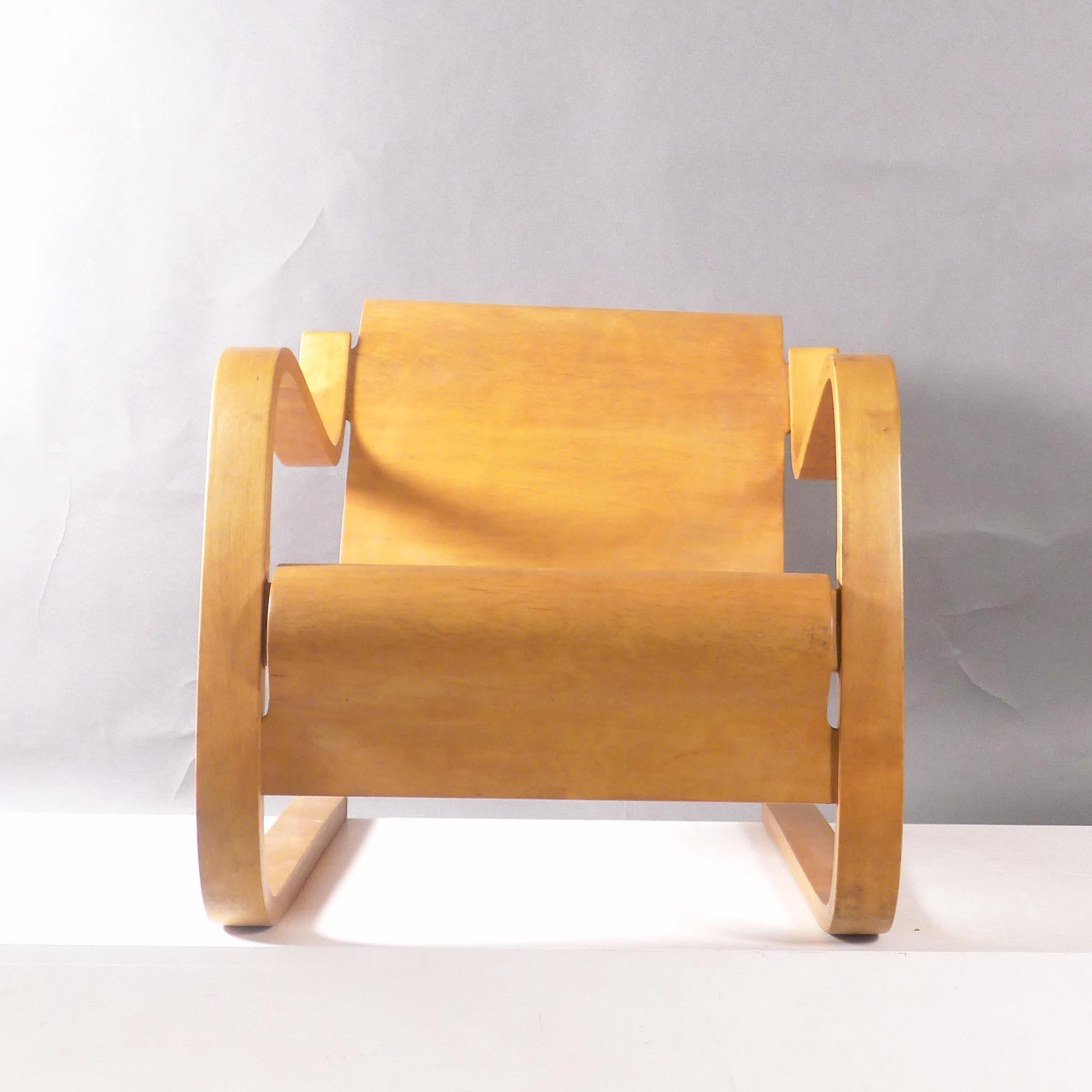 Alvar Aalto, Früher originaler freitragender Freischwinger, Modell 31, Birkensperrholz im Angebot 5