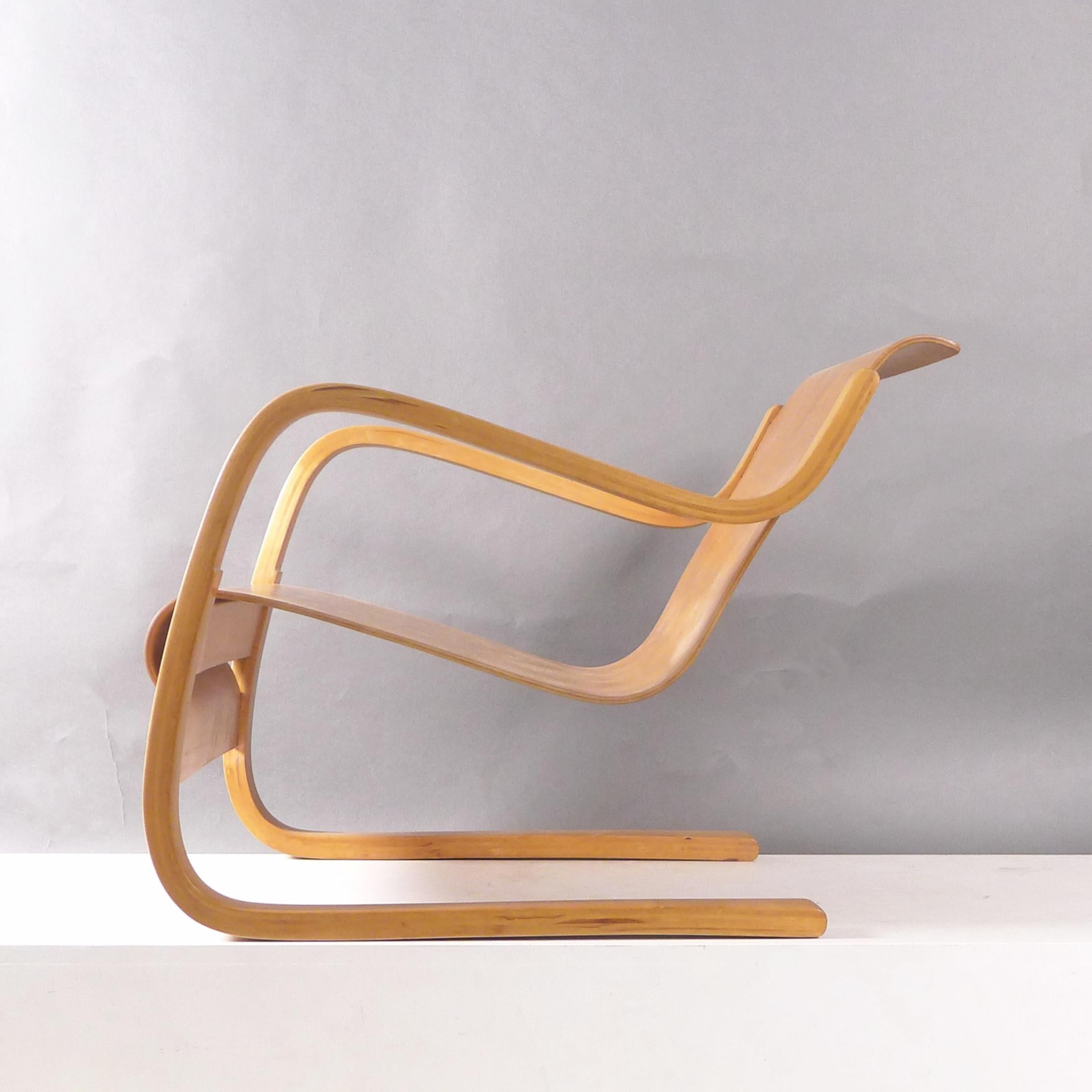 Alvar Aalto, Früher originaler freitragender Freischwinger, Modell 31, Birkensperrholz im Angebot 8