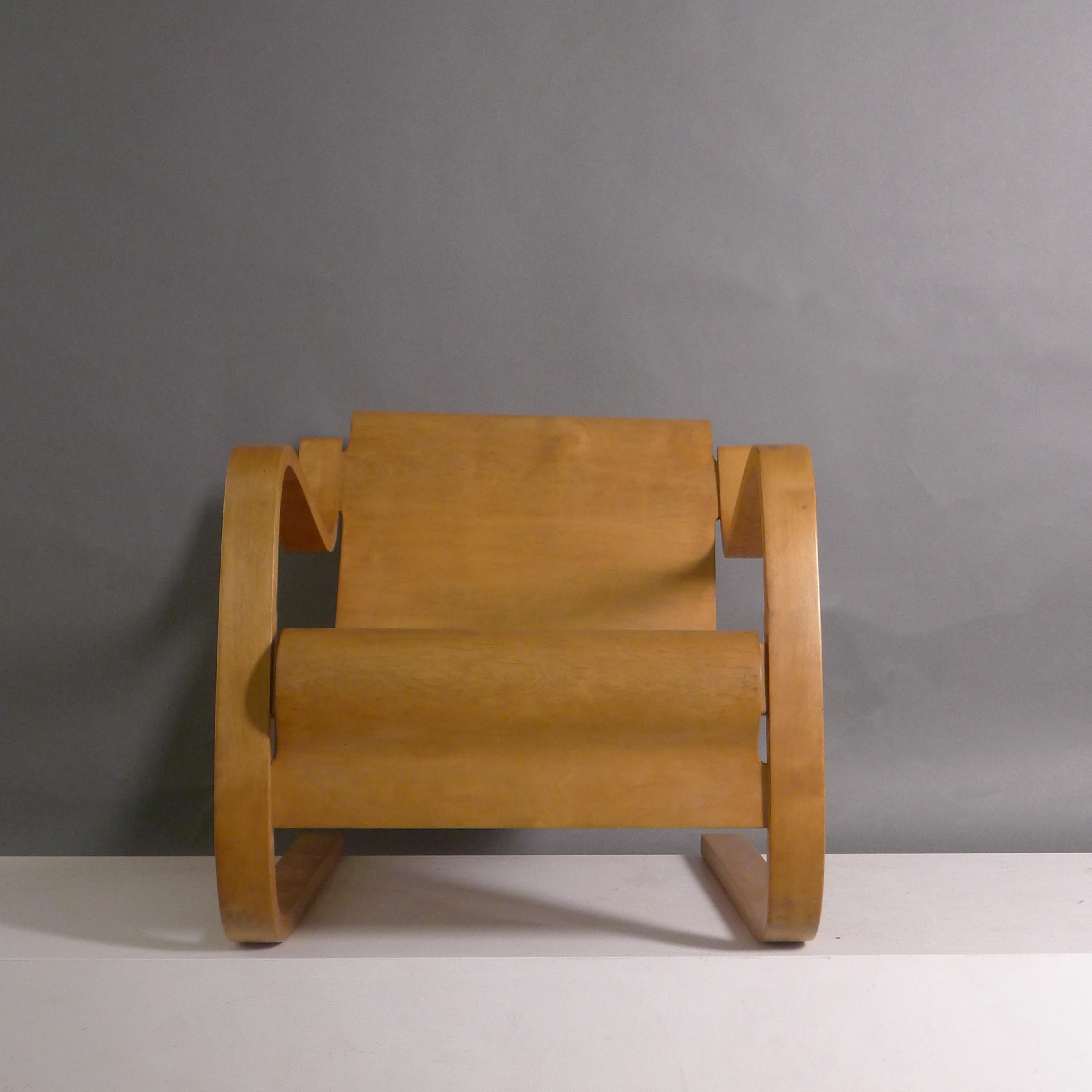 Alvar Aalto, Früher originaler freitragender Freischwinger, Modell 31, Birkensperrholz im Zustand „Gut“ im Angebot in Wargrave, Berkshire
