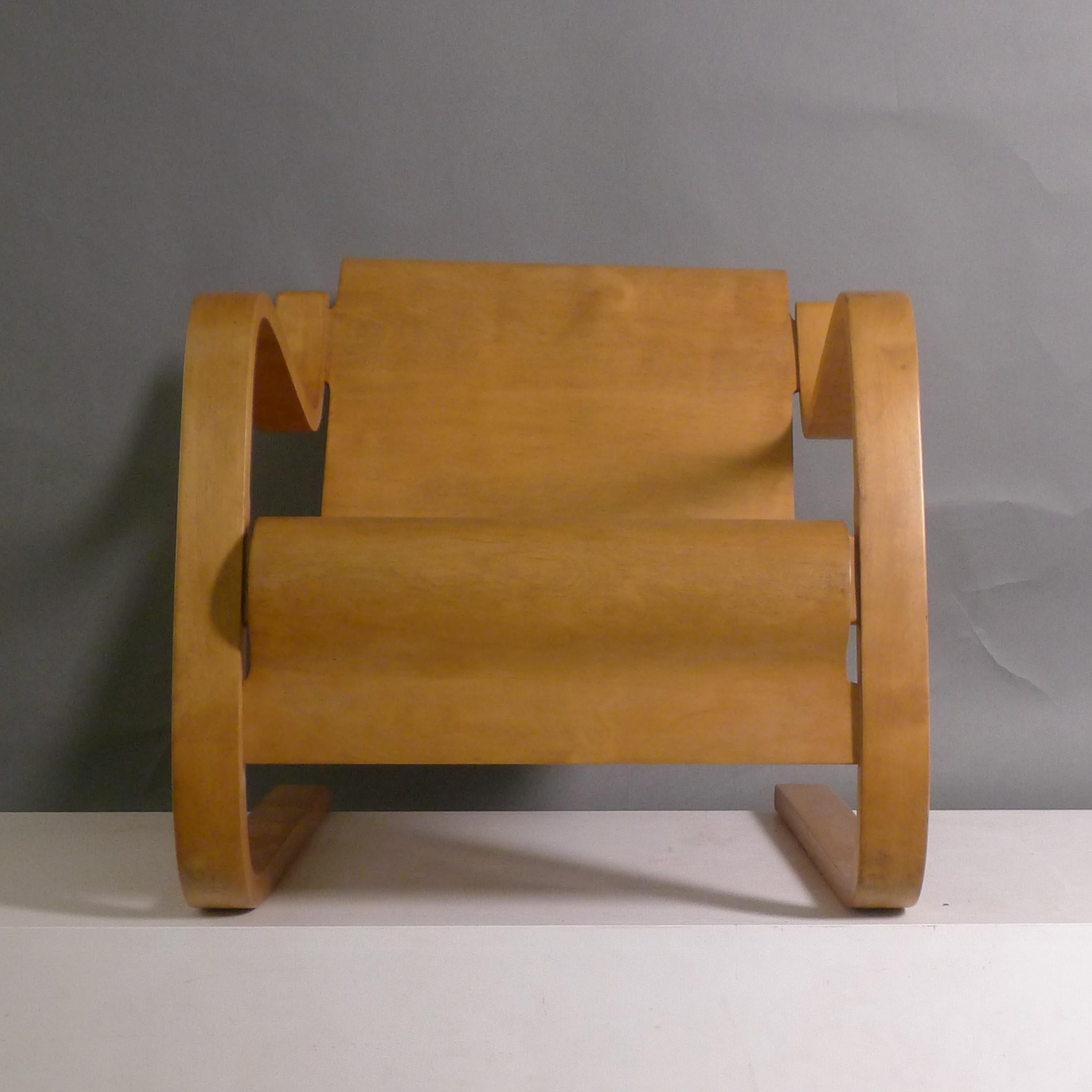 Alvar Aalto, Früher originaler freitragender Freischwinger, Modell 31, Birkensperrholz (Mitte des 20. Jahrhunderts) im Angebot