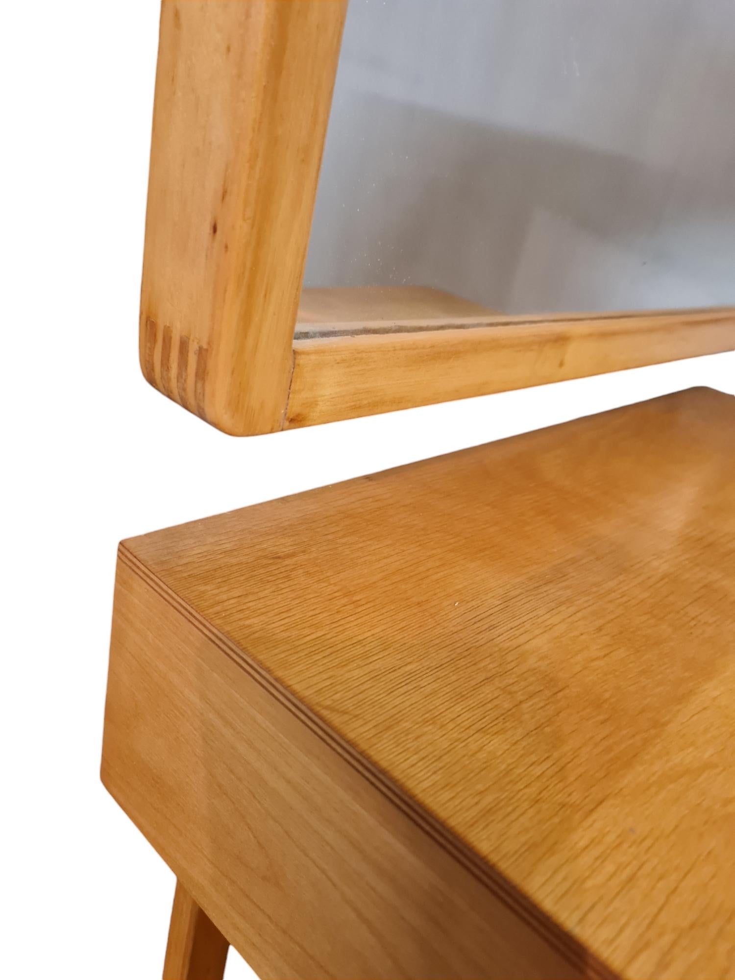 Alvar Aalto Entryway Console Mirror and Stool Set, 1950s for Artek For Sale 6