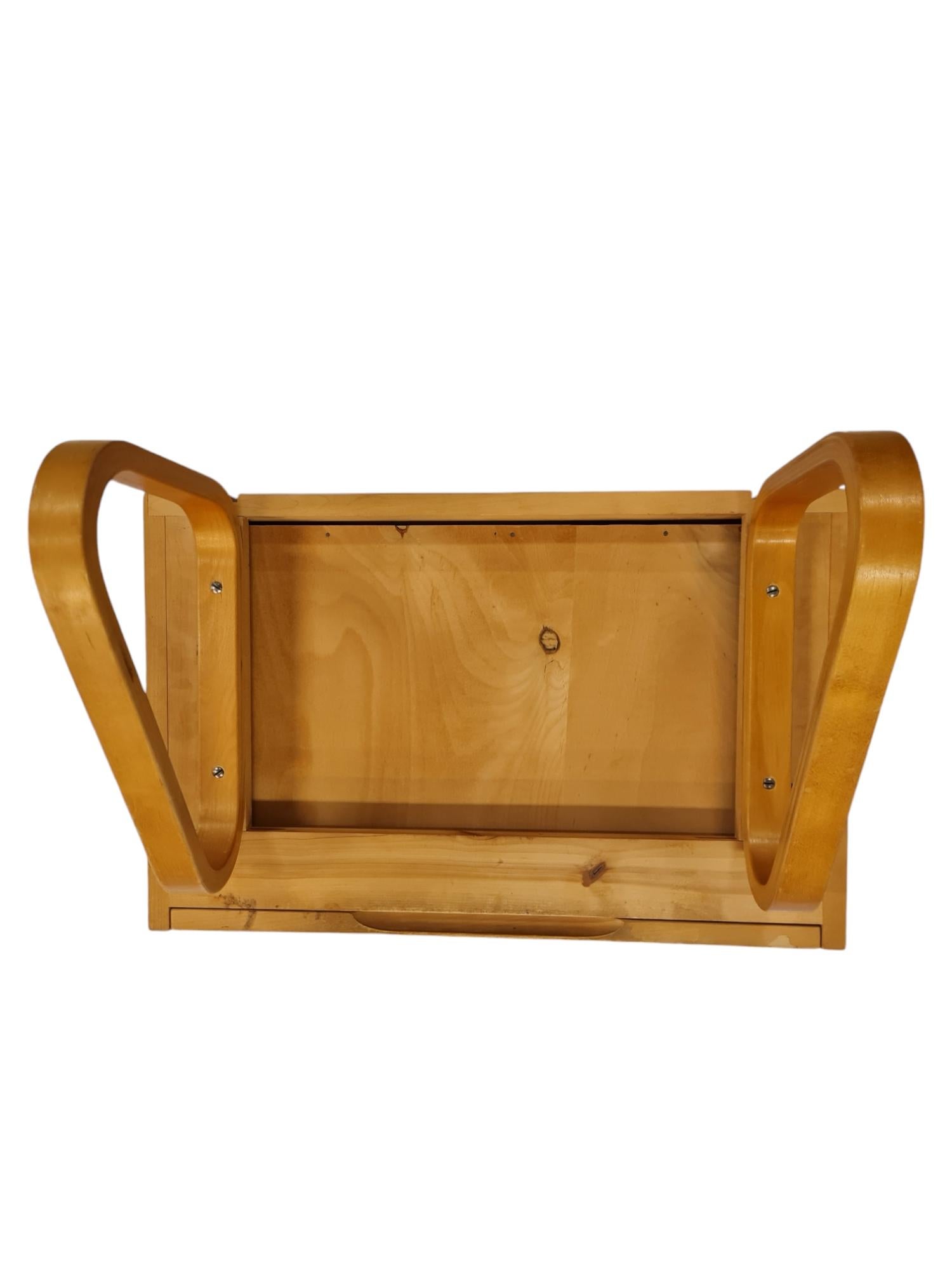Finnish Alvar Aalto Entryway Console Mirror and Stool Set, 1950s for Artek For Sale