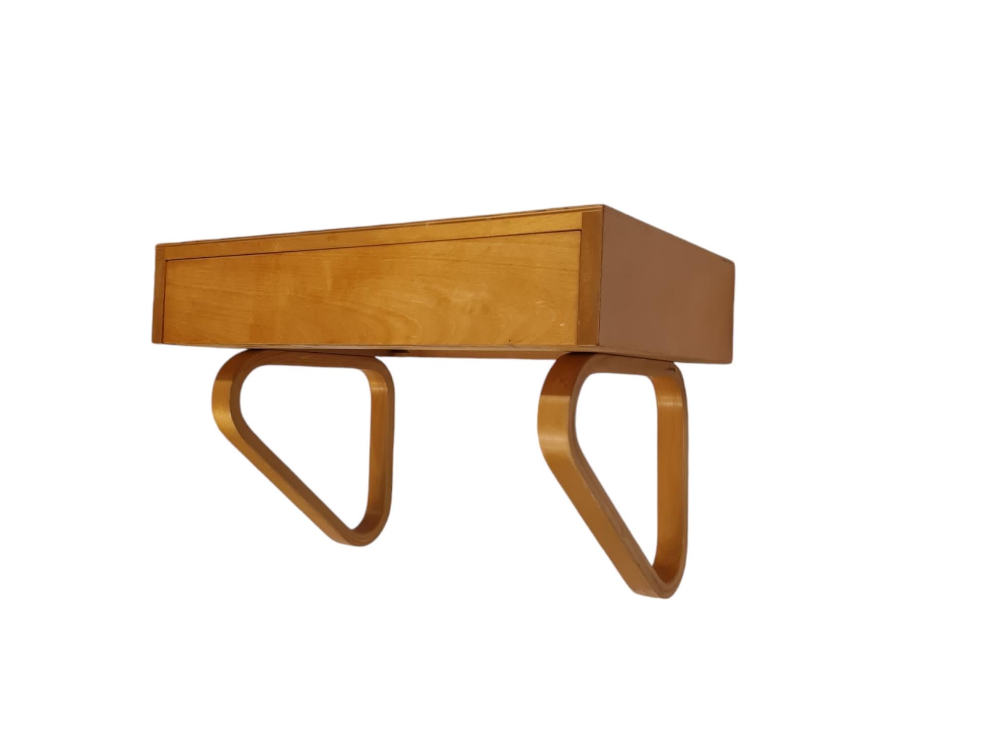 Alvar Aalto Entryway Console Mirror and Stool Set, 1950s for Artek For Sale 2