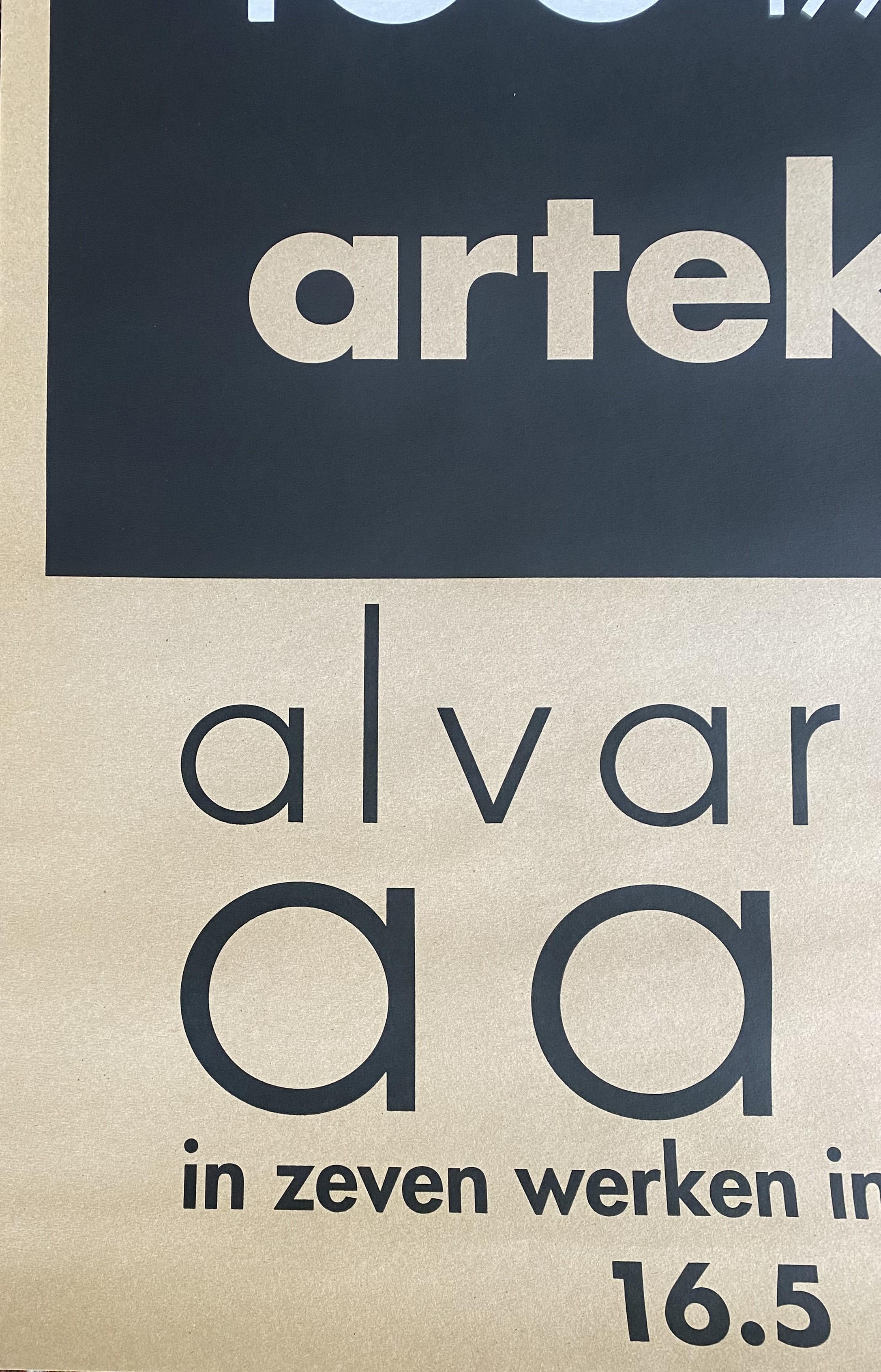 Scandinavo moderno Mostra di Alvar Aalto Aalto+Aalto poster 'sette edifici'  1998 Design Finlandese in vendita