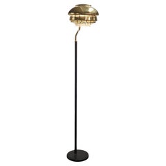 Alvar Aalto Floor Lamp Model A808 In Brass, Valaistustyö Oy 1950s