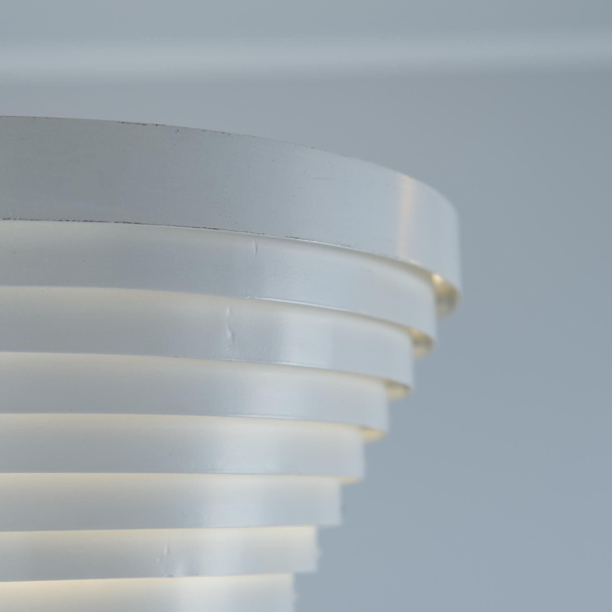 Alvar Aalto Stehleuchte Modell A809 aus weißem und schwarzem Leder, Valaistustyö 1960er Jahre im Angebot 7