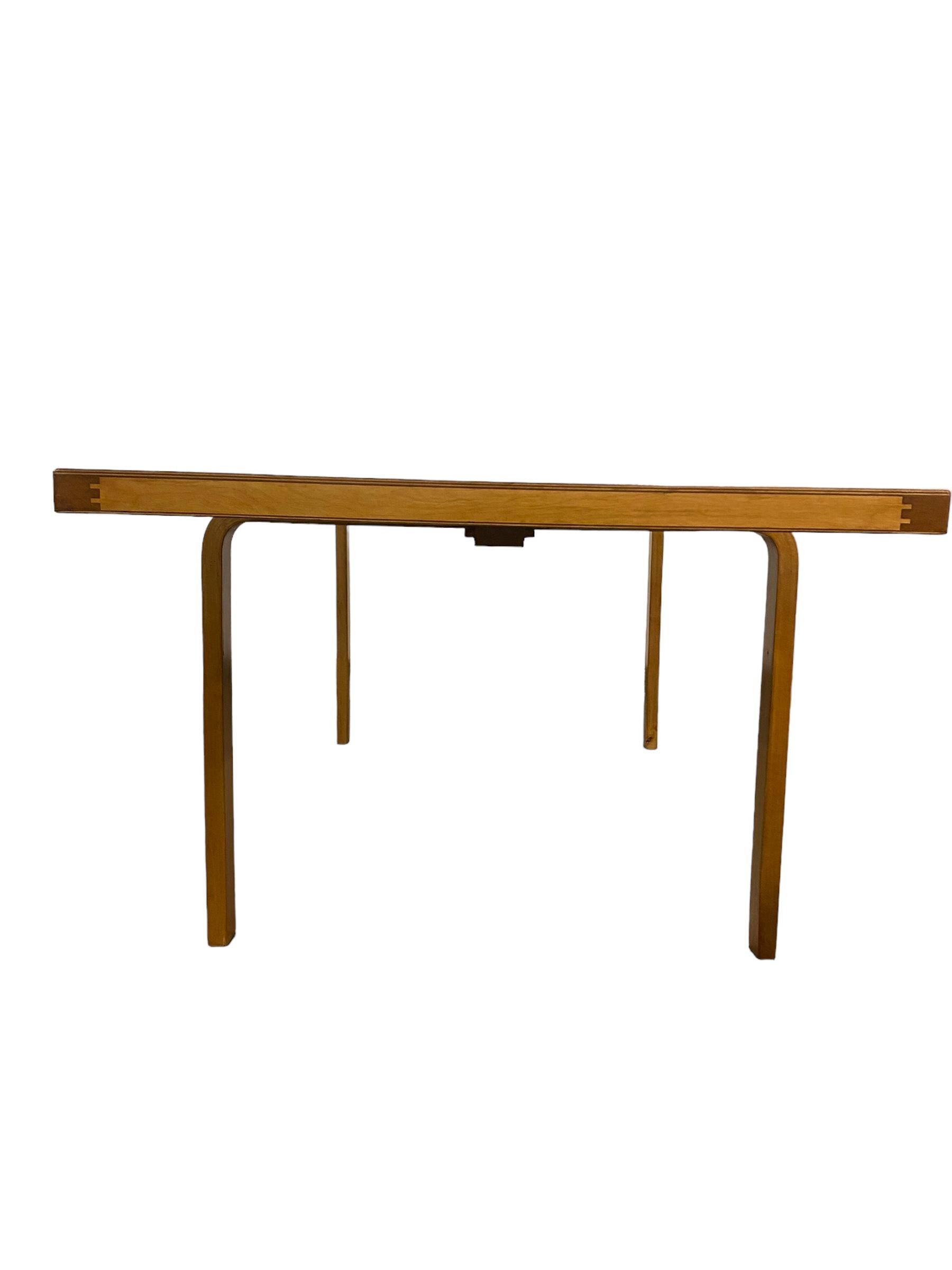 Mid-Century Modern An Alvar Aalto Foldable Table in Birch,  Artek 1950s For Sale