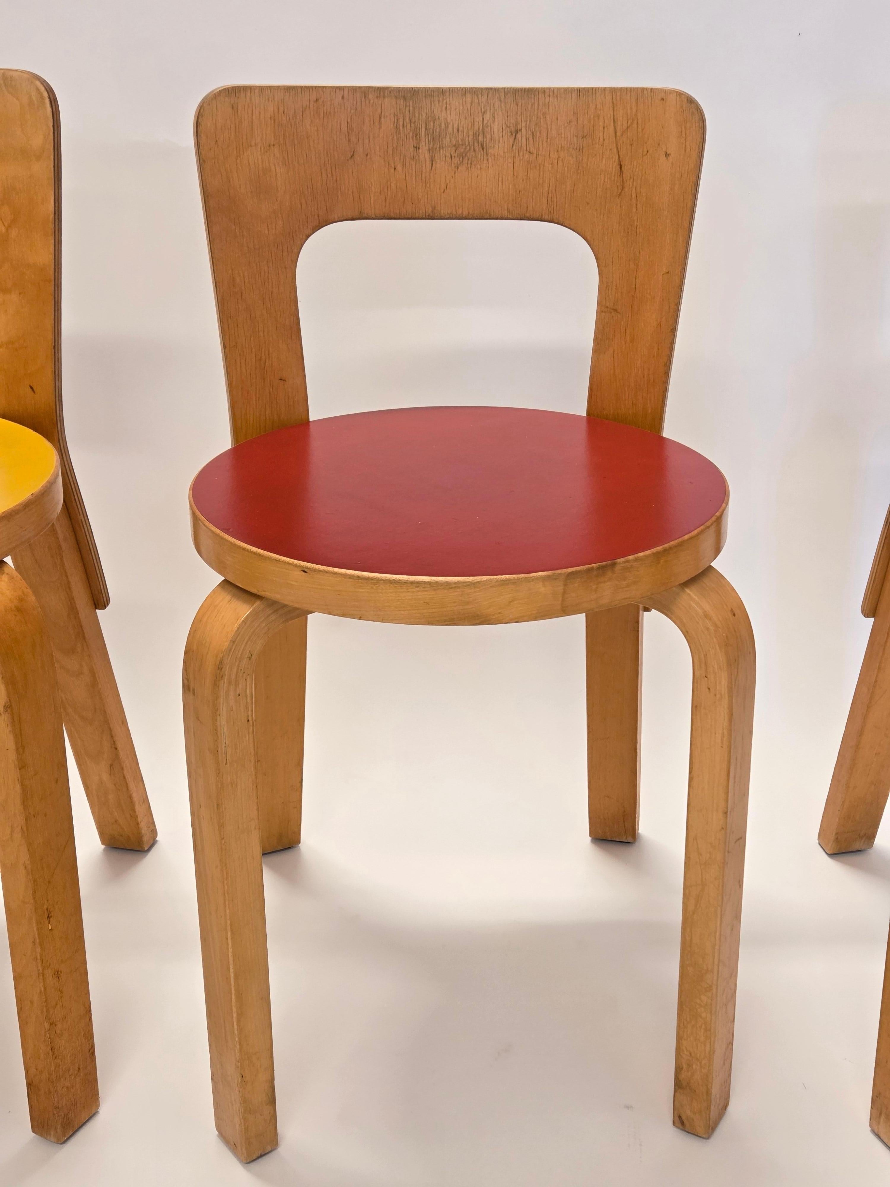 Finlandais Table pliante DL82 et 65 chaises d'Alvar Aalto+Aalto par Artek 1960s en vente