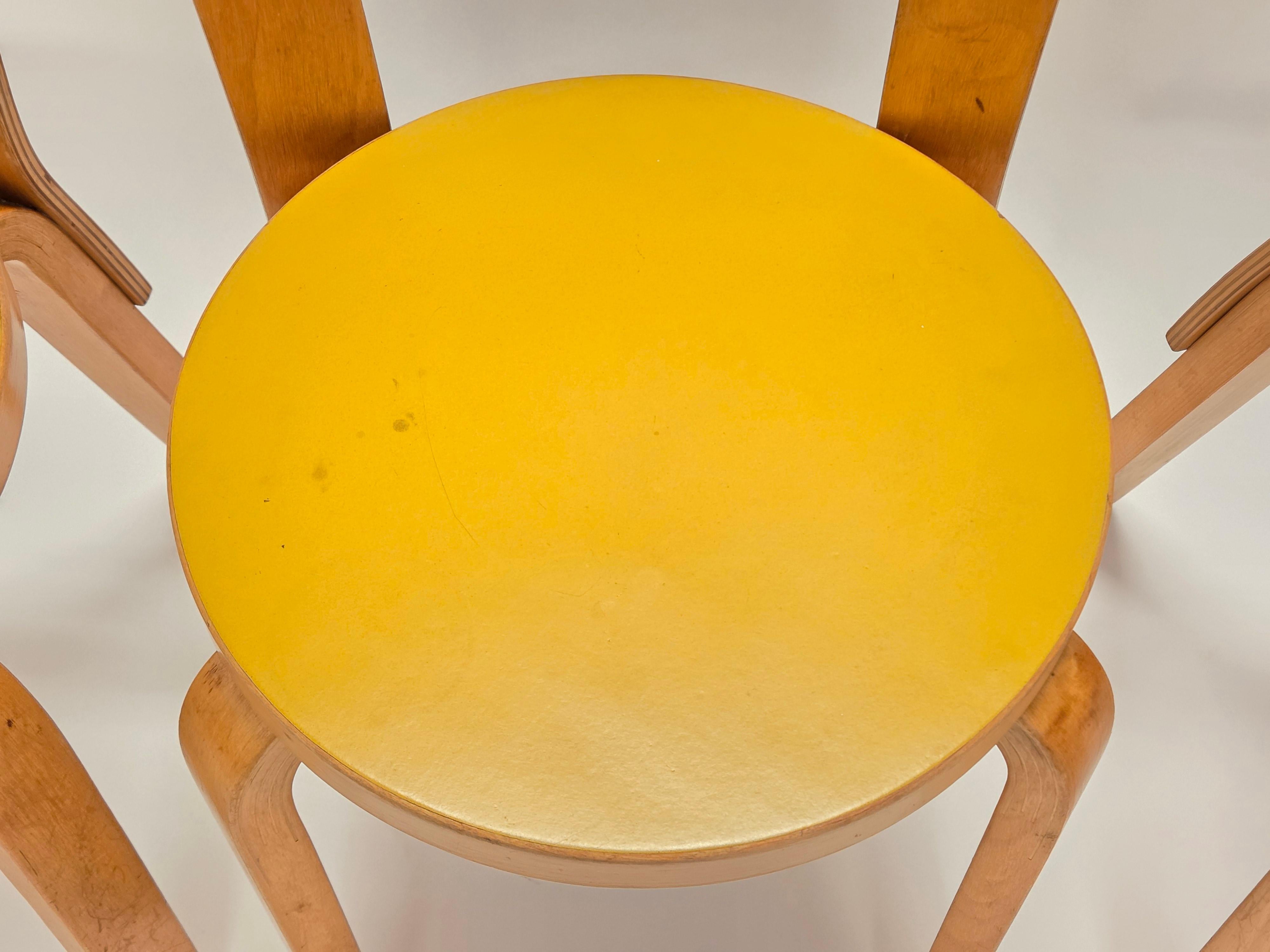 Bouleau Table pliante DL82 et 65 chaises d'Alvar Aalto+Aalto par Artek 1960s en vente