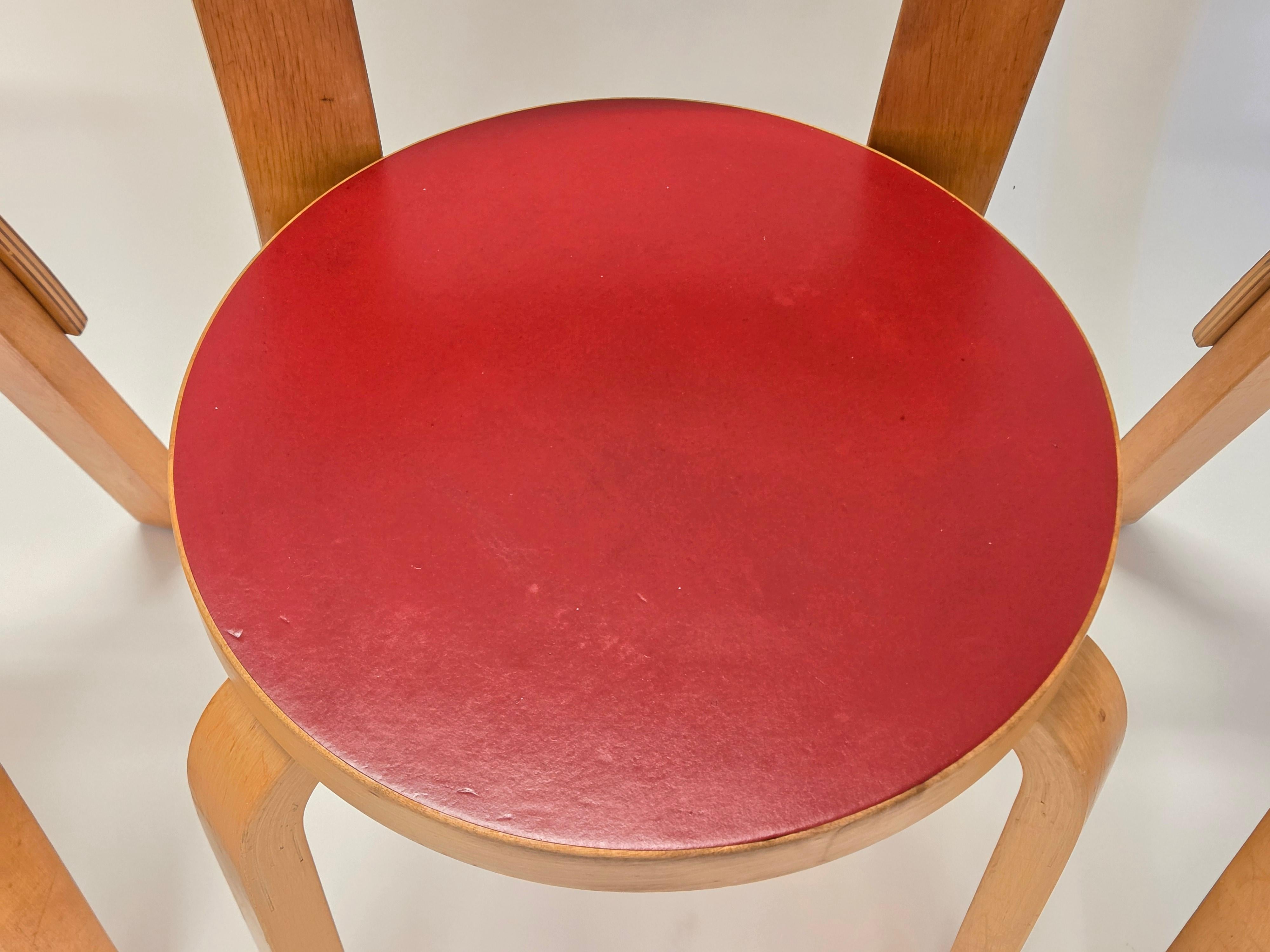 Table pliante DL82 et 65 chaises d'Alvar Aalto+Aalto par Artek 1960s en vente 1