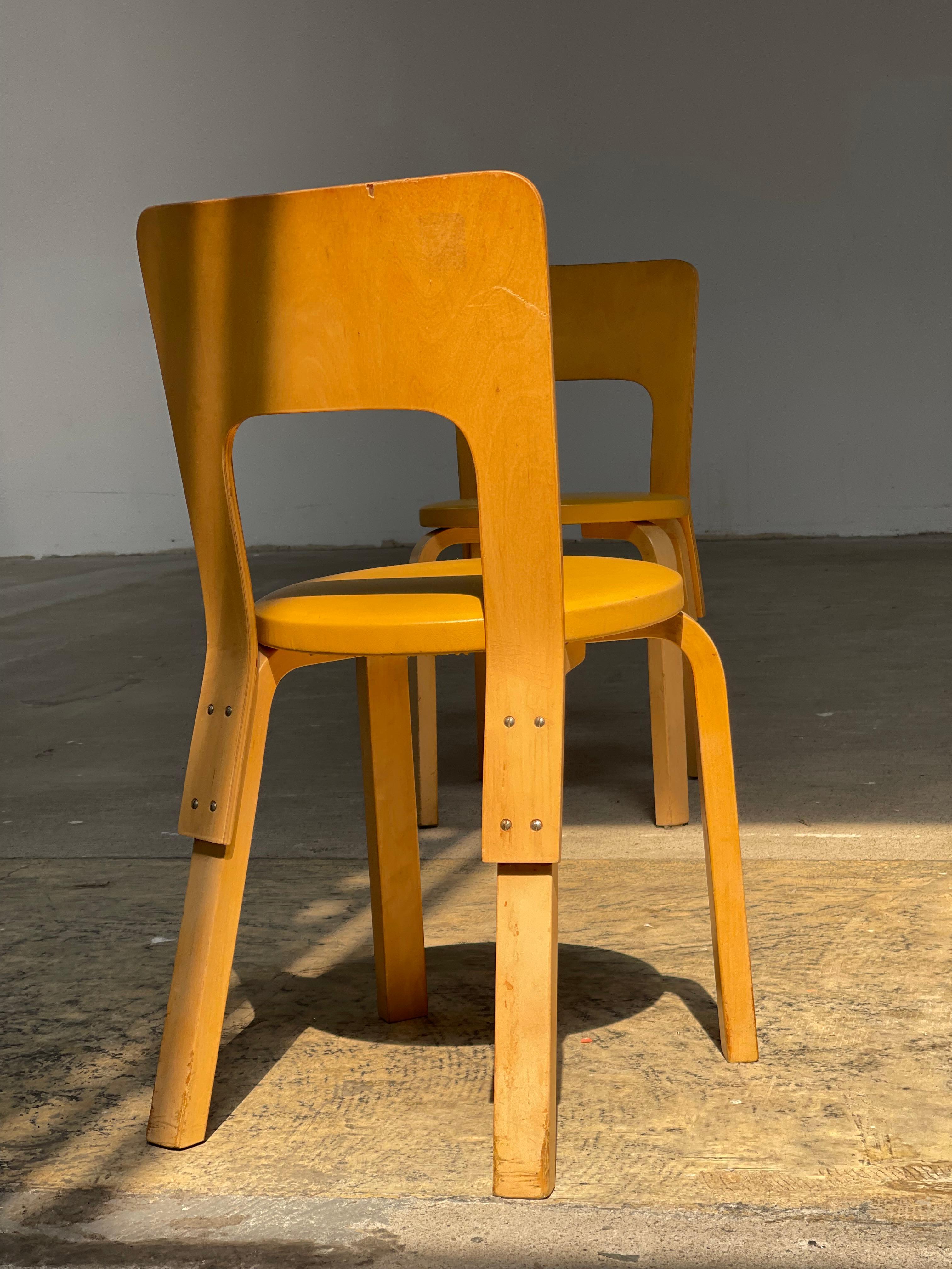 Birch Alvar Aalto For Artek Dining Table + Chairs