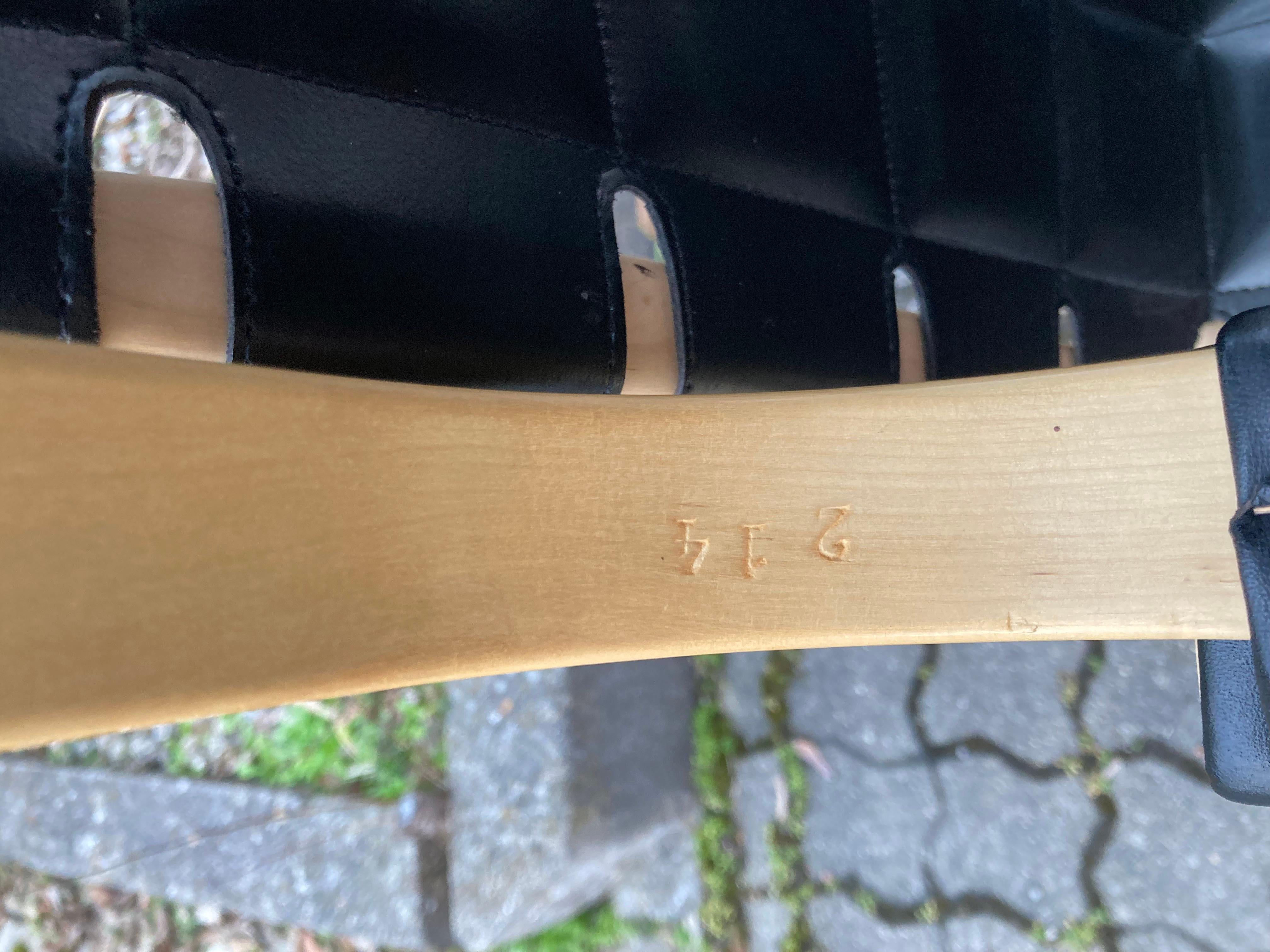 Alvar Aalto for Artek Model 45 Armchair Chair Black Leather 1 of 6 For Sale 10
