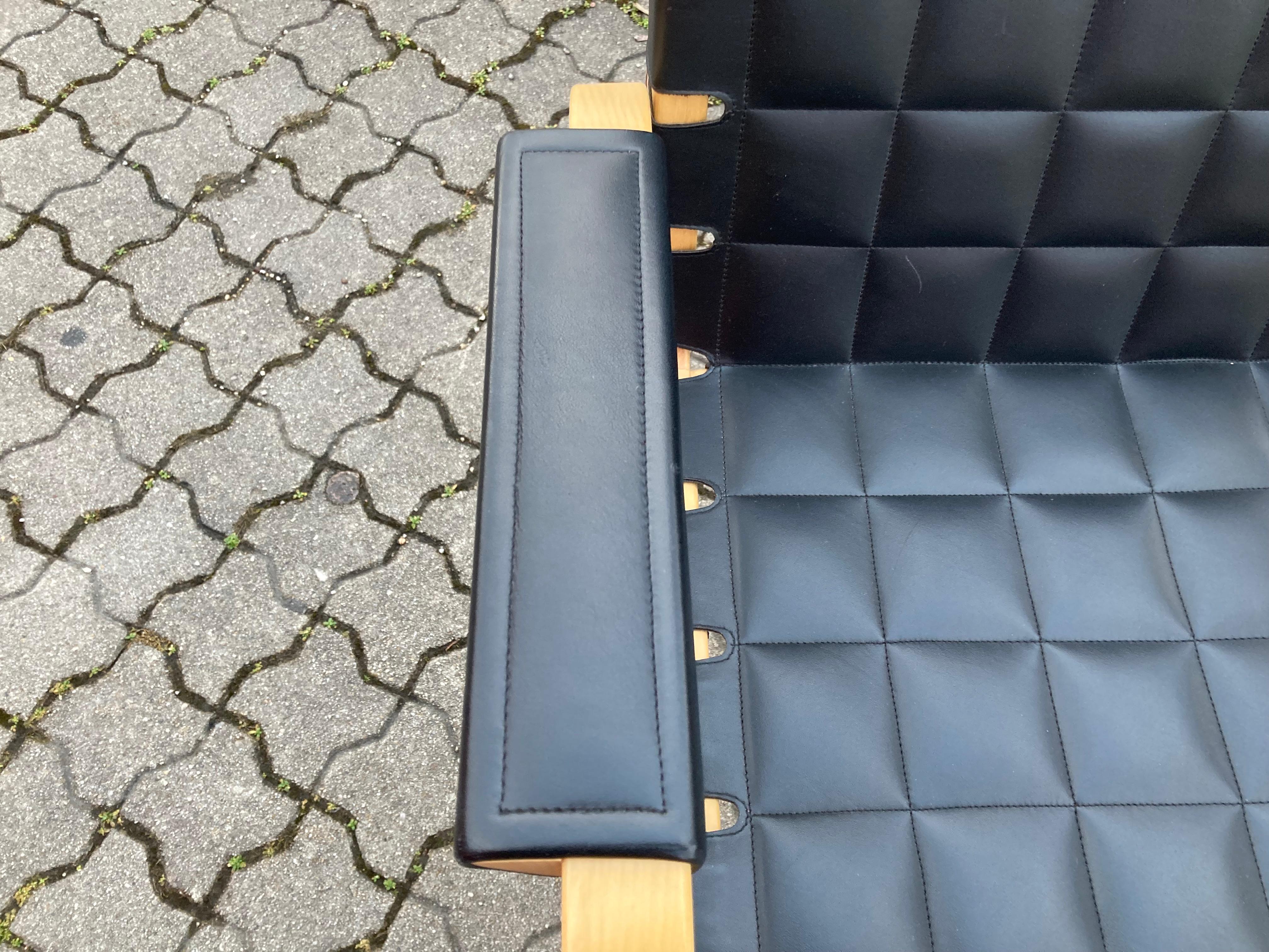 Alvar Aalto für Artek Modell 45 Sessel Stuhl Schwarz Leder 1 von 6 im Angebot 12
