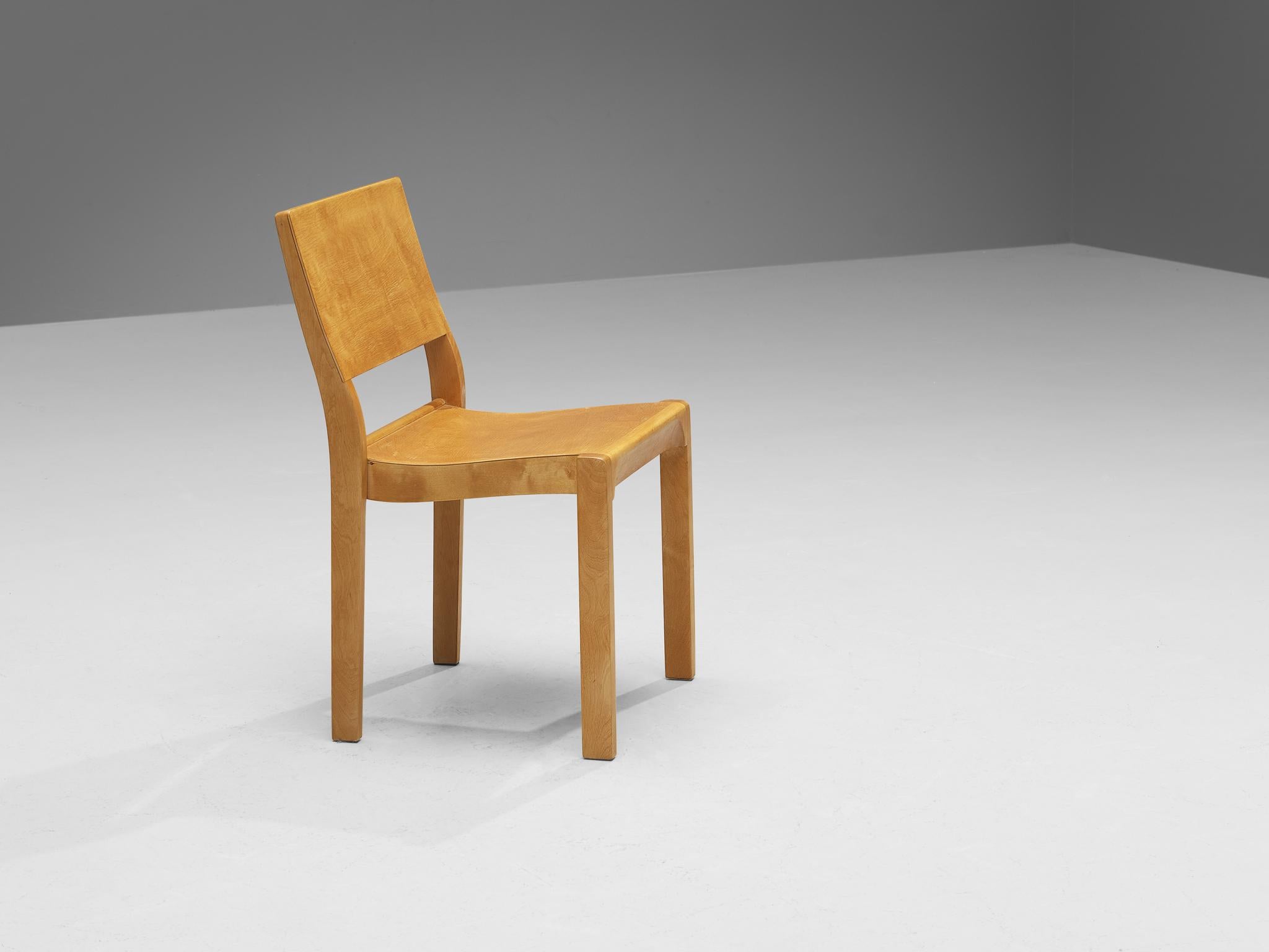 Alvar Aalto for Artek Stackable '11' Chairs in Birch Plywood For Sale 3