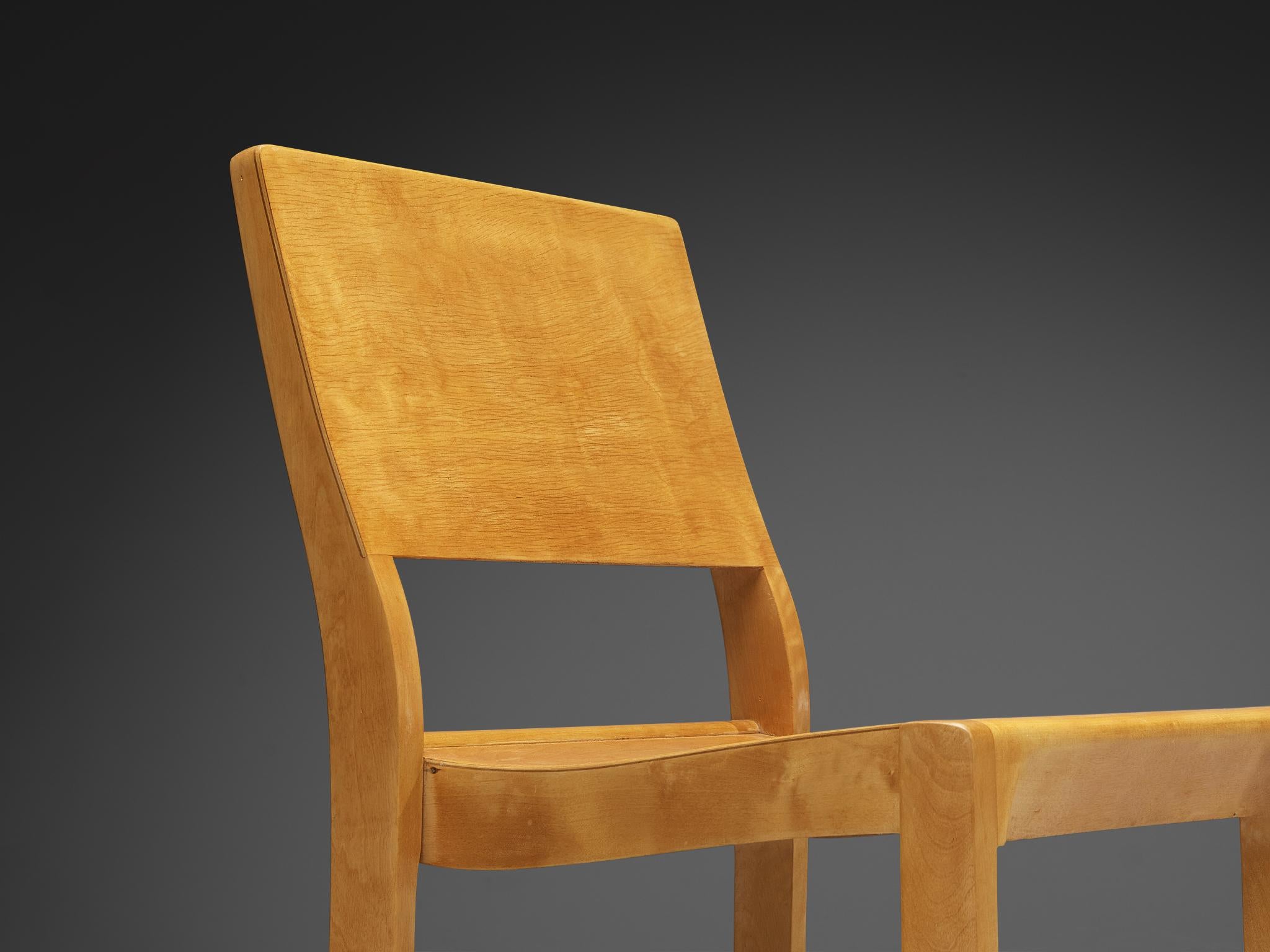 Scandinavian Modern Alvar Aalto for Artek Stackable '11' Chairs in Birch Plywood  For Sale