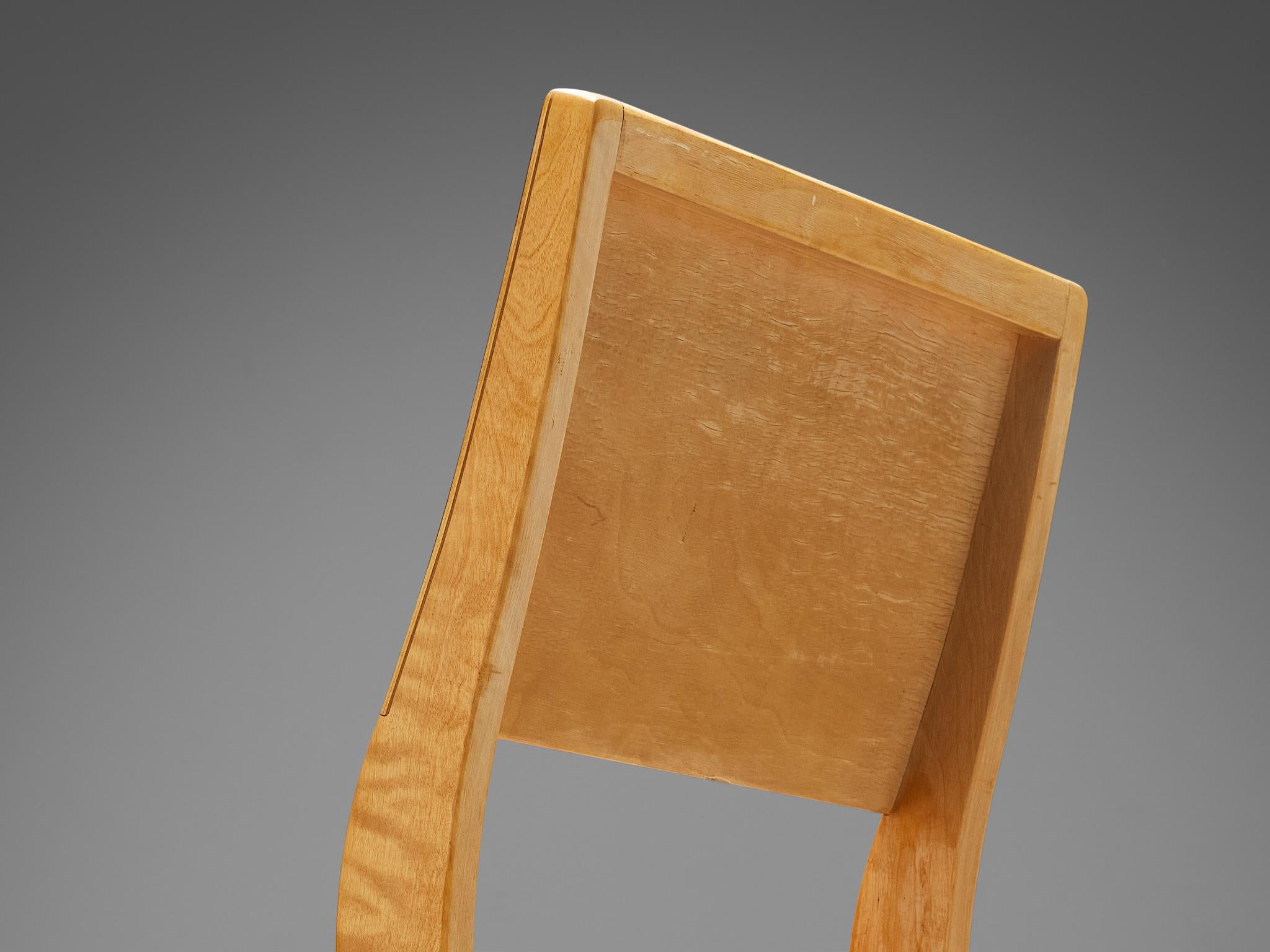Finnish Alvar Aalto for Artek Stackable '11' Chairs in Birch Plywood For Sale