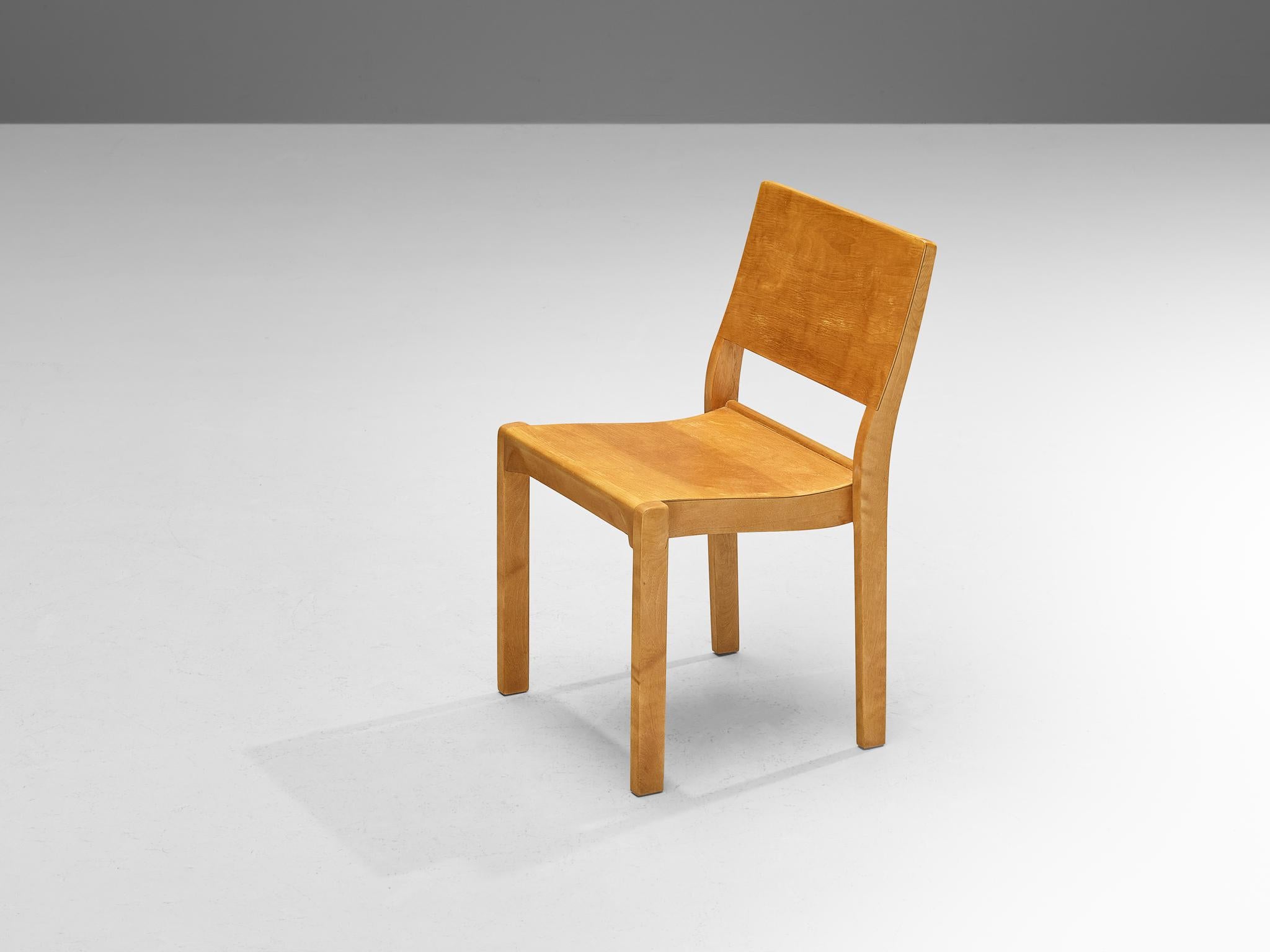 Early 20th Century Alvar Aalto for Artek Stackable '11' Chairs in Birch Plywood For Sale