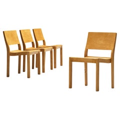Antique Alvar Aalto for Artek Stackable '11' Chairs in Birch Plywood 