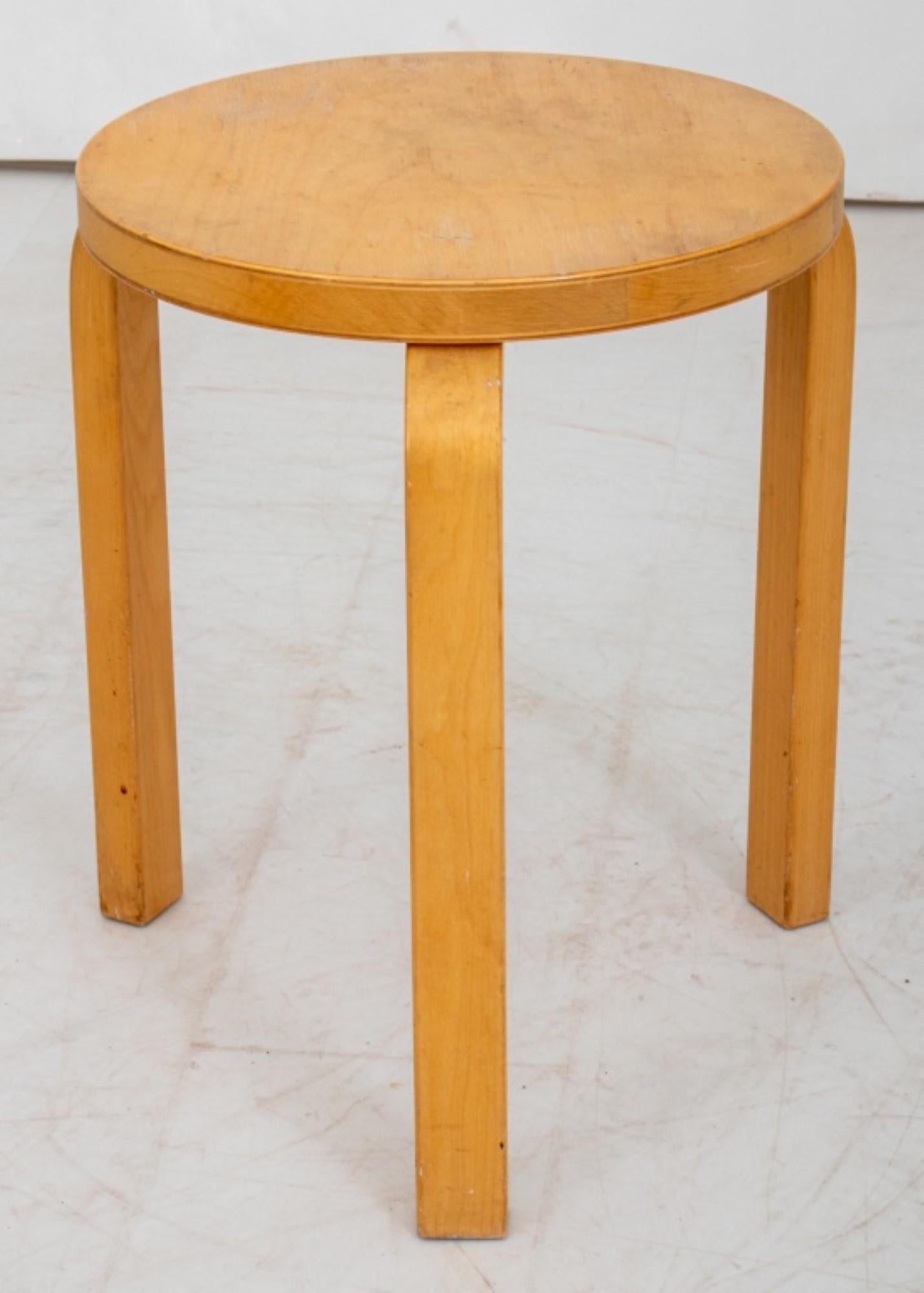 20th Century Alvar Aalto for Artek Style Maple Stool For Sale