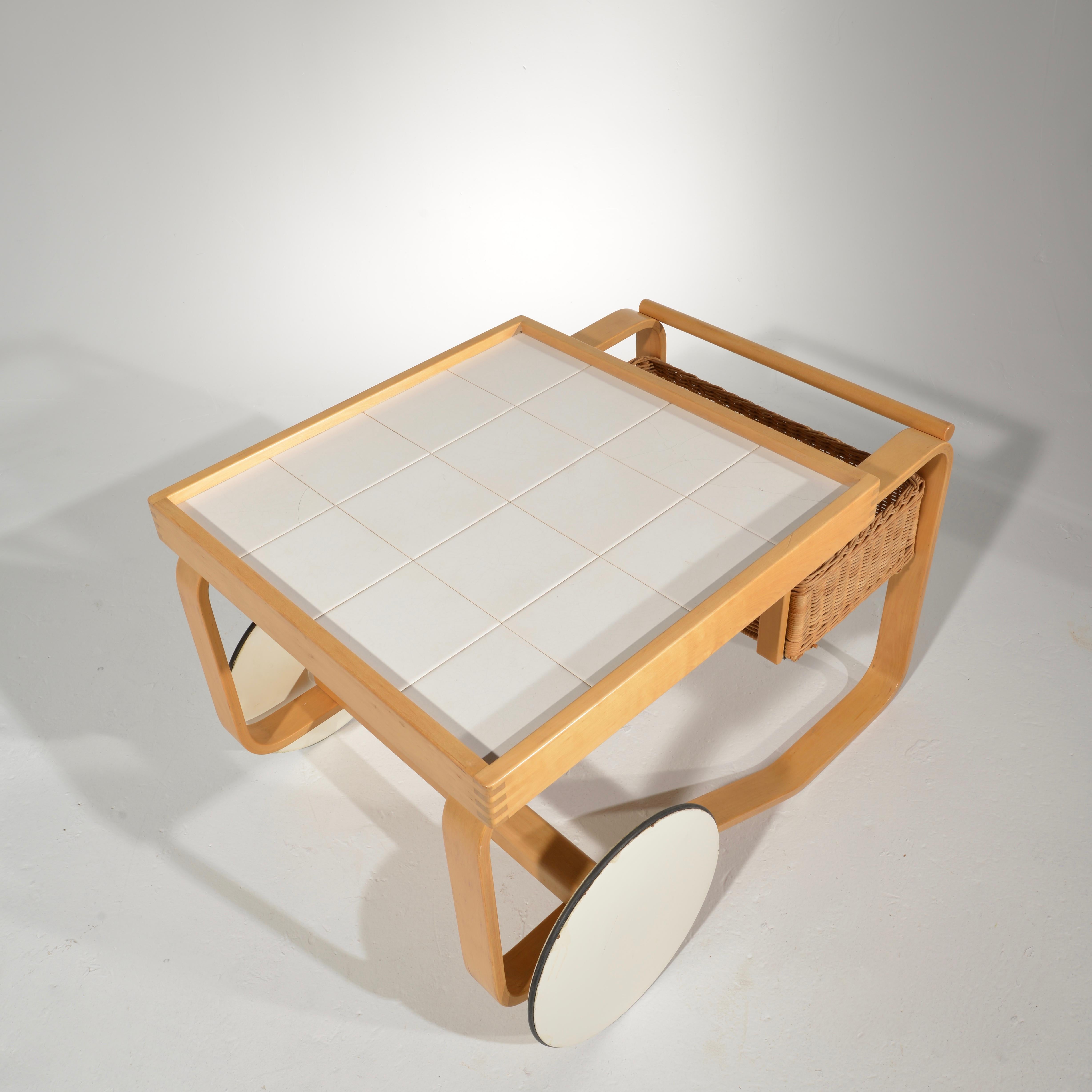 Scandinavian Modern Alvar Aalto for Artek Tea Cart Model 900