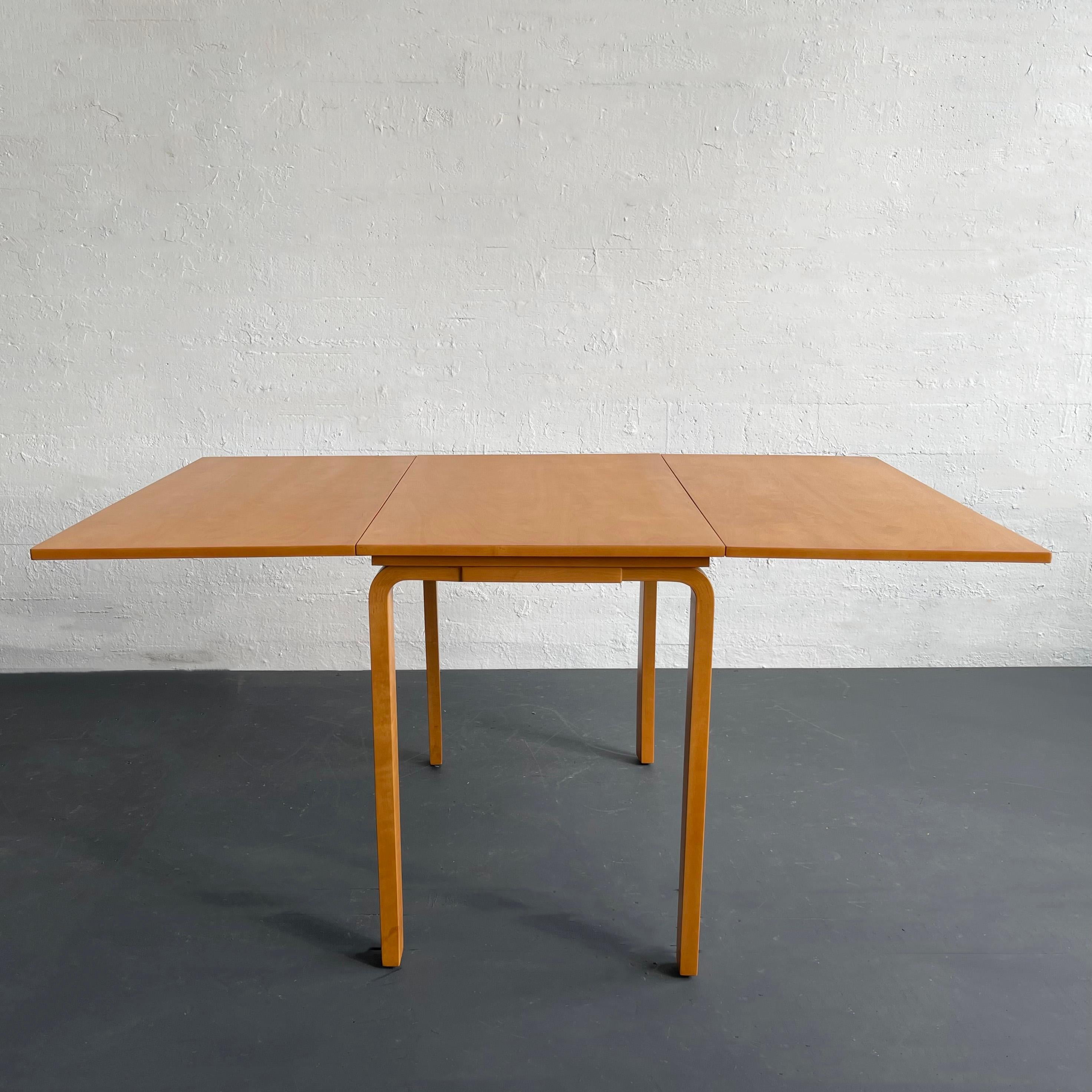 Finnish Alvar Aalto For Finsven Birch Drop-Leaf Dining Table For Sale