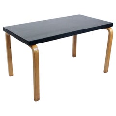 Alvar Aalto for Finsven Inc. Birch & Black Occasional Table, Circa 1940