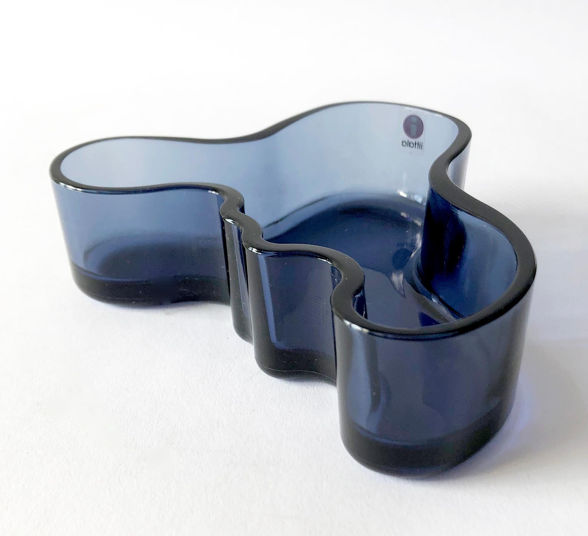 Alvar Aalto for Iittala Savoy Finnish Modernist Glass Bowl Dish Vase 1