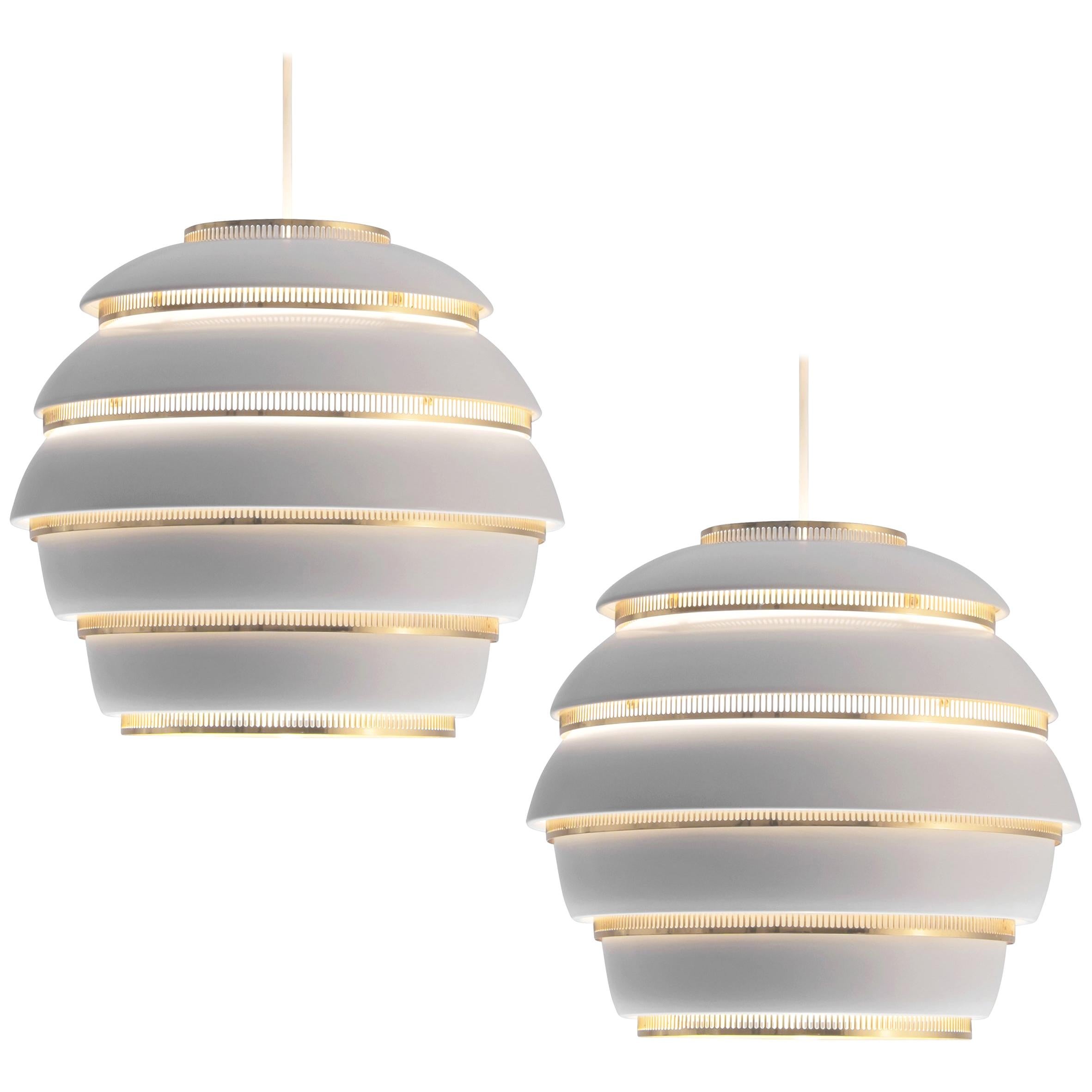 Alvar Aalto for Valaisinpaja Oy 'Beehive' Pendant Lamps