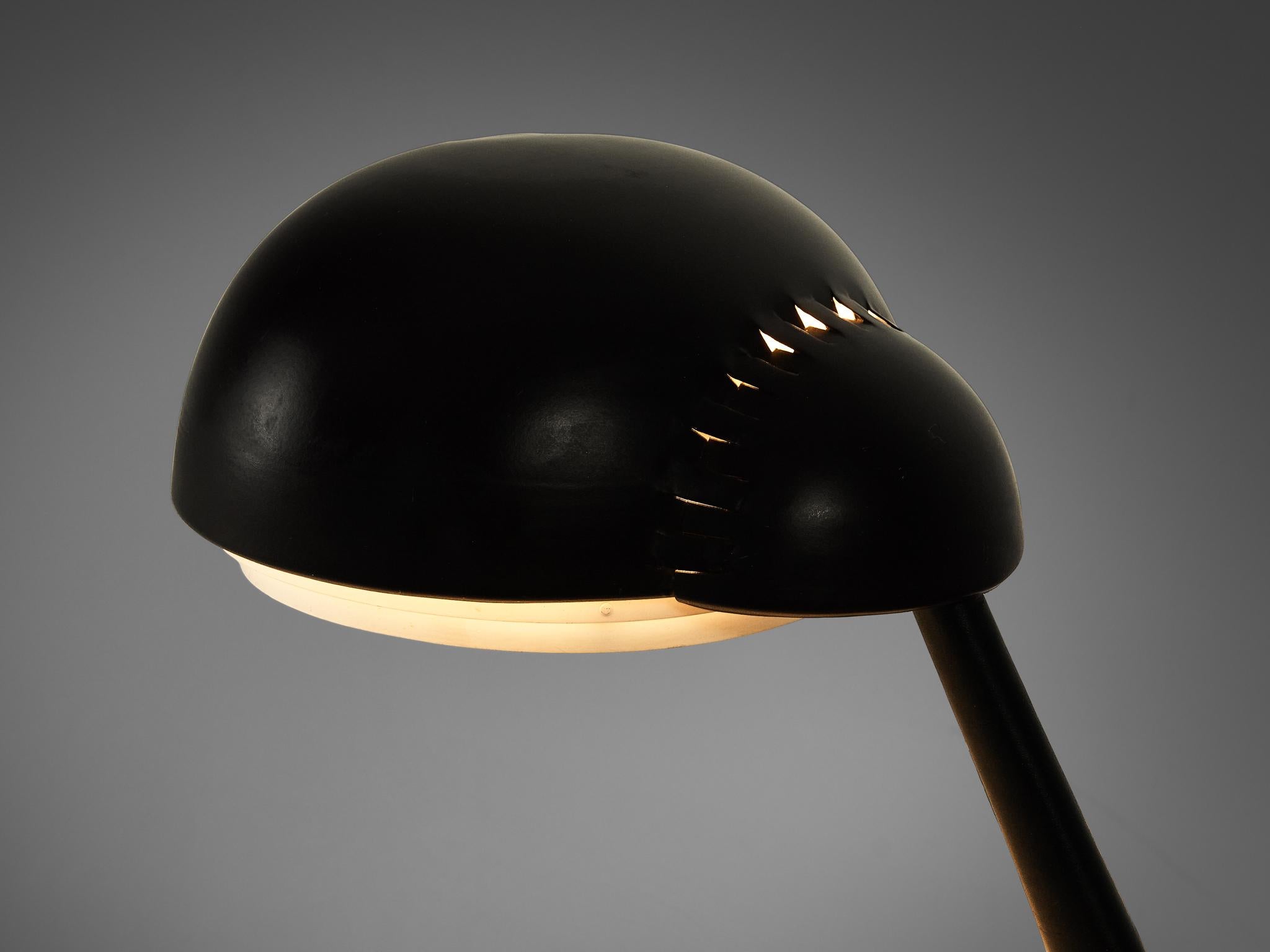 Metal Alvar Aalto for Valaistustyö Ky ‘A704’ Table Lamp in Leather  For Sale