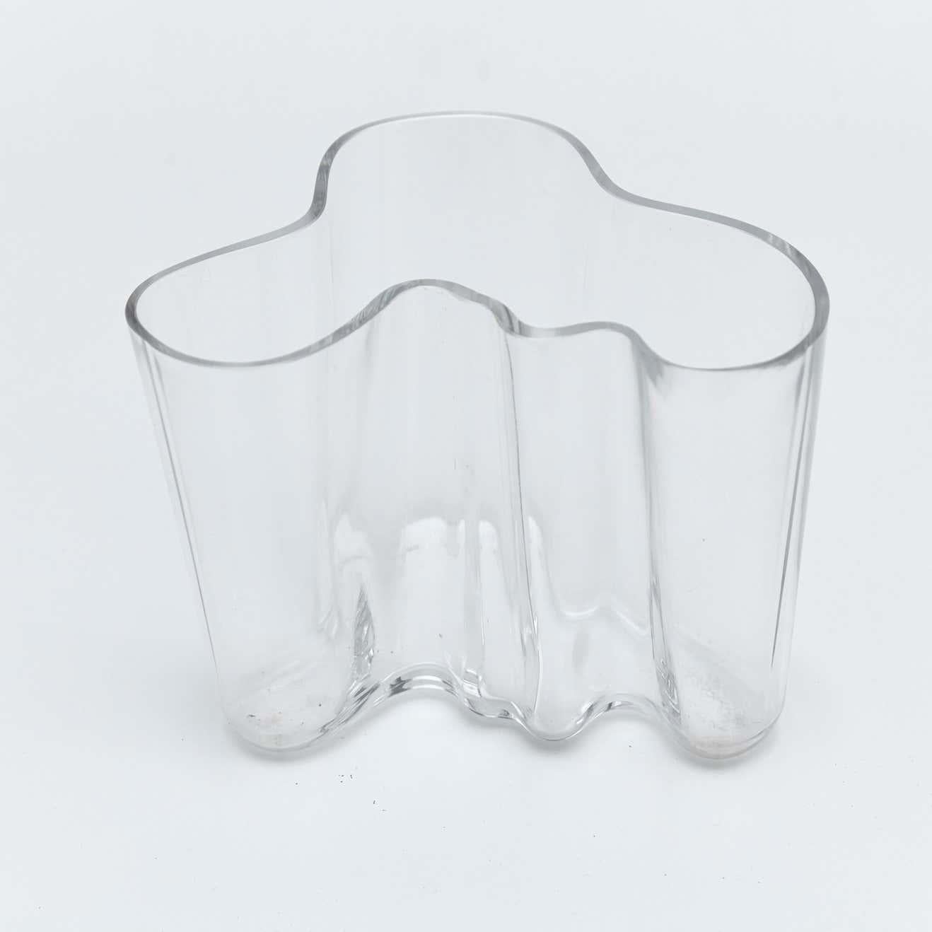 Glasschale von Alvar Aalto Savoy, um 1960 (Moderne der Mitte des Jahrhunderts) im Angebot