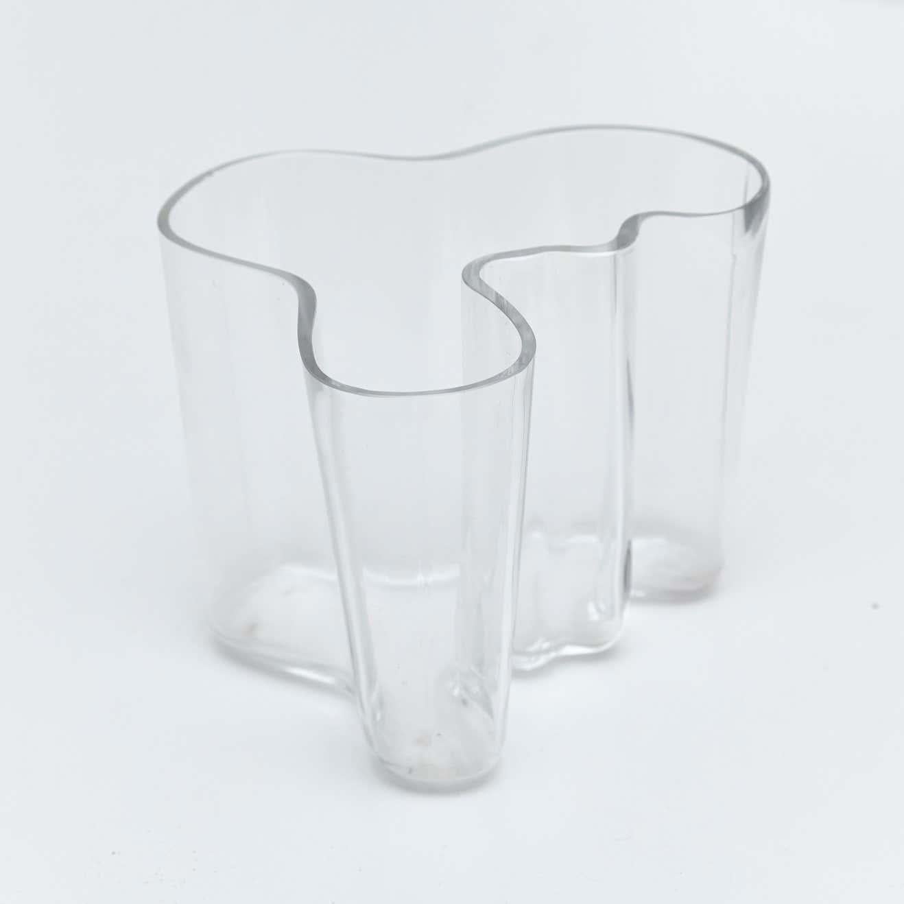 Glasschale von Alvar Aalto Savoy, um 1960 im Angebot 2