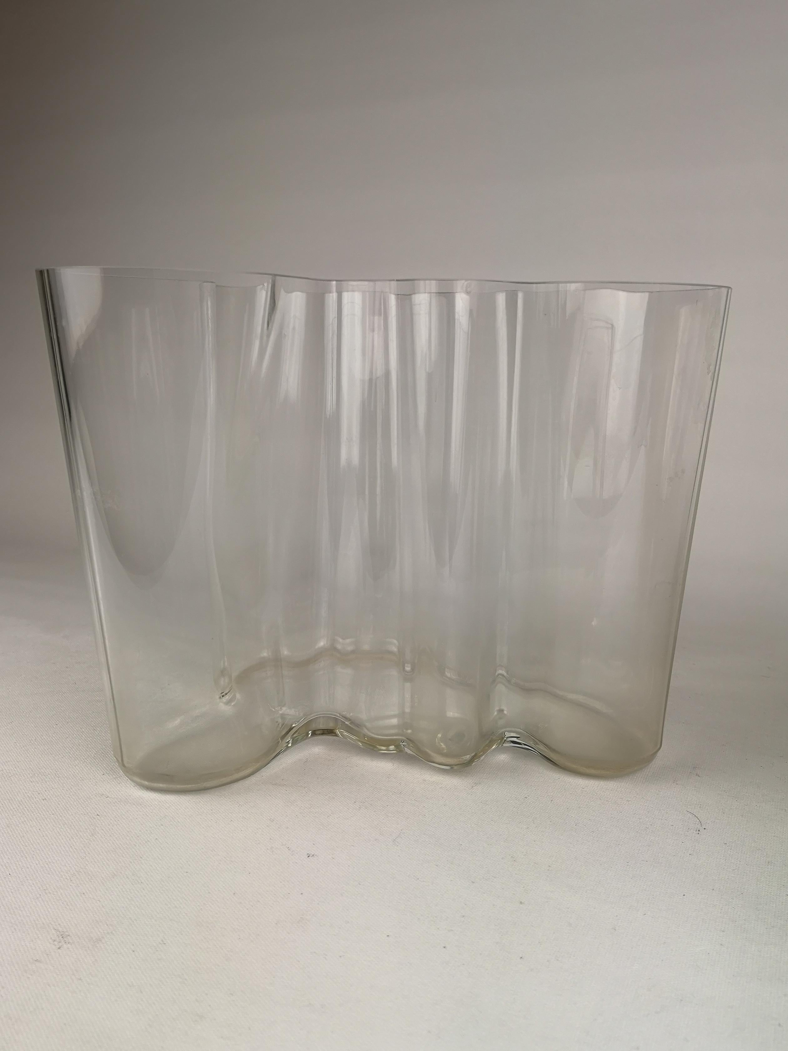 Finnish Alvar Aalto Glass Bowl Savoy, circa 1970