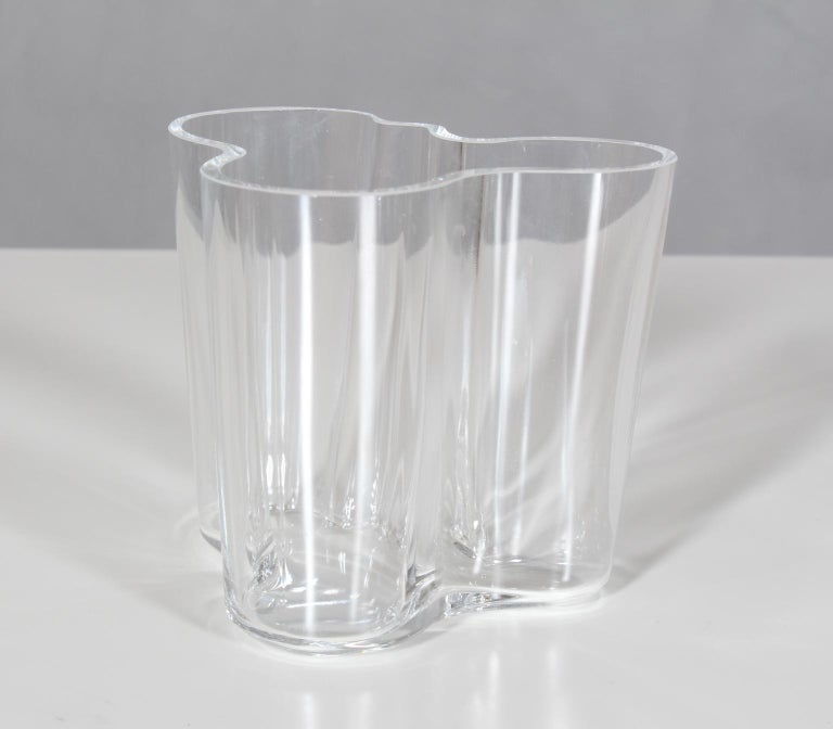 Mid-Century Modern Alvar Aalto Glass Savoy Vase and Bowls For Sale