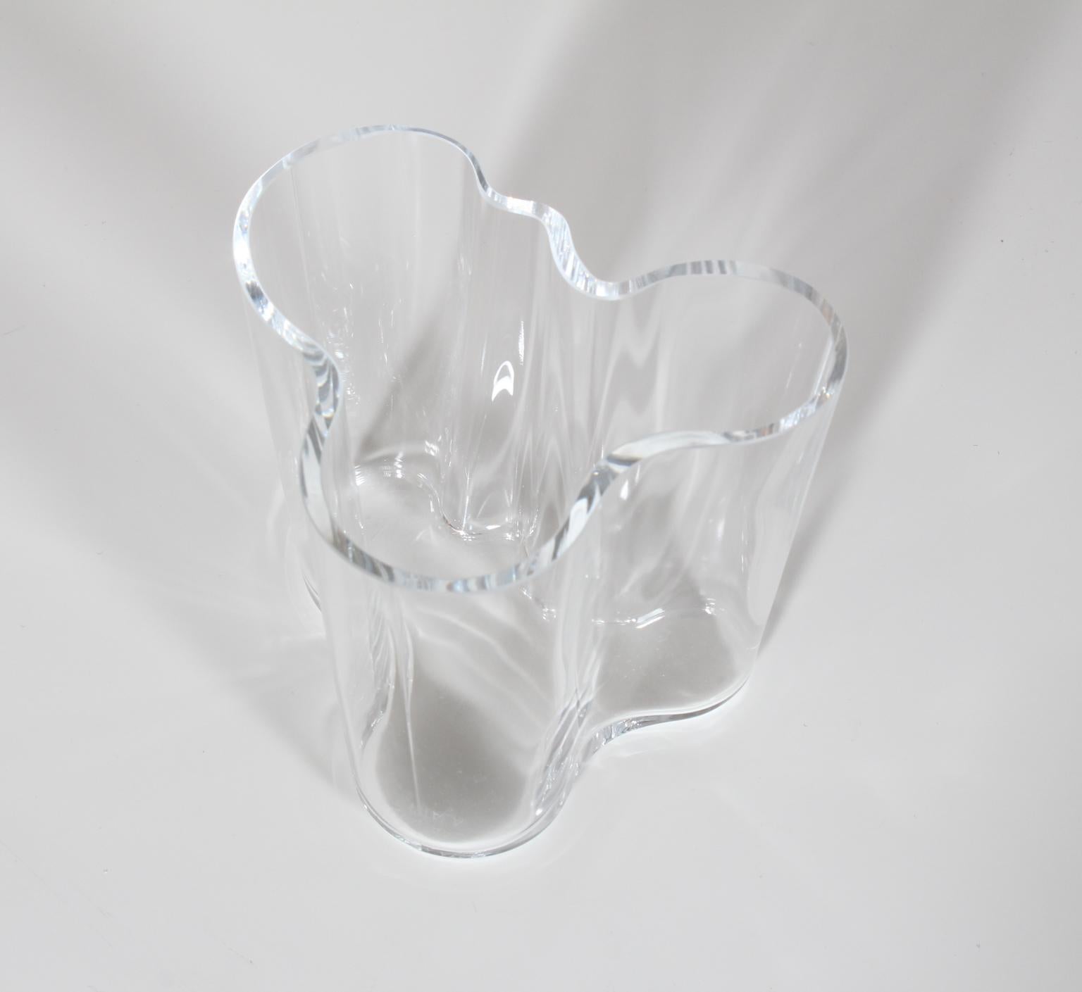 Finnish Alvar Aalto Glass Savoy Vase and Bowls For Sale