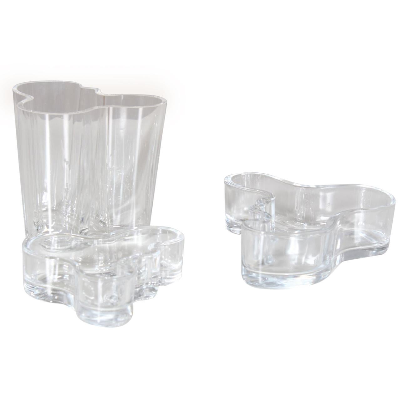Alvar Aalto Glass Savoy Vase and Bowls