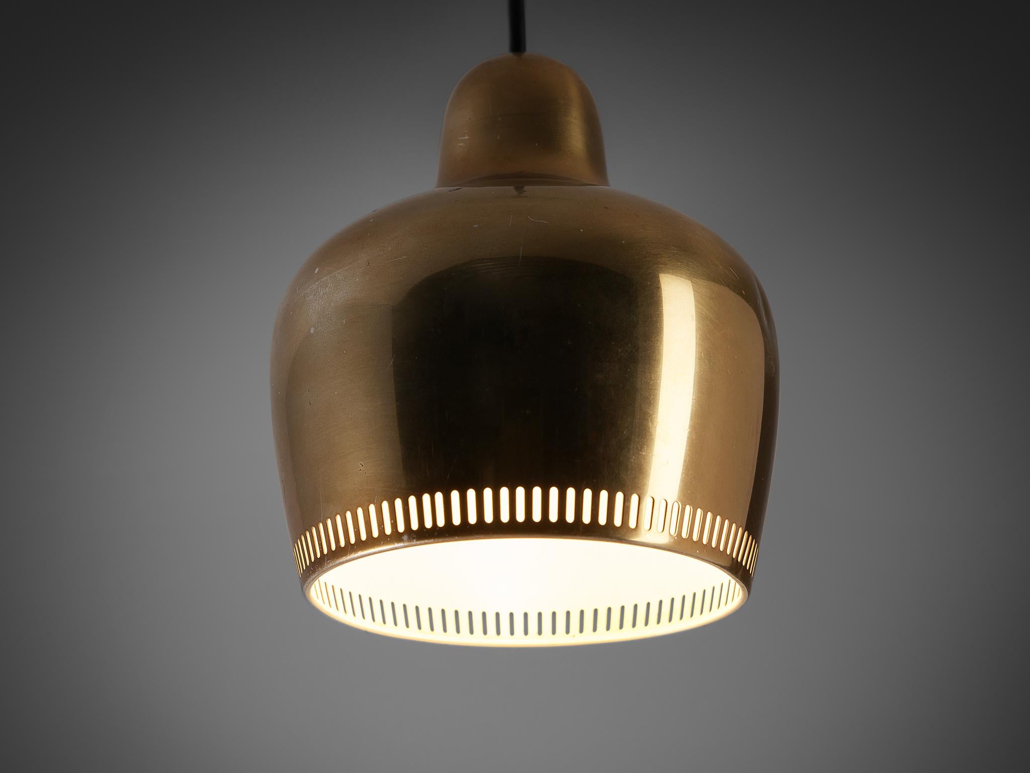 Alvar Aalto 'Golden Bell' Pendant in Brass In Good Condition In Waalwijk, NL