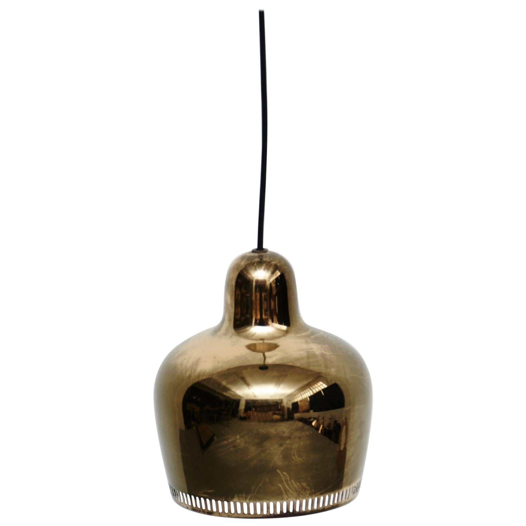 Alvar Aalto Golden Bell Pendant Lamp, circa 1950