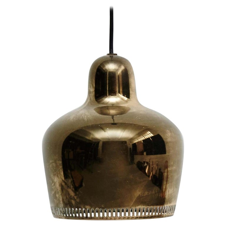 Alvar Aalto Golden Bell Pendant Lamp, circa 1950 For Sale at 1stDibs