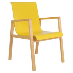 Alvar Aalto Hallway Armchair Model 403 in Birch & Yellow, Artek 2008