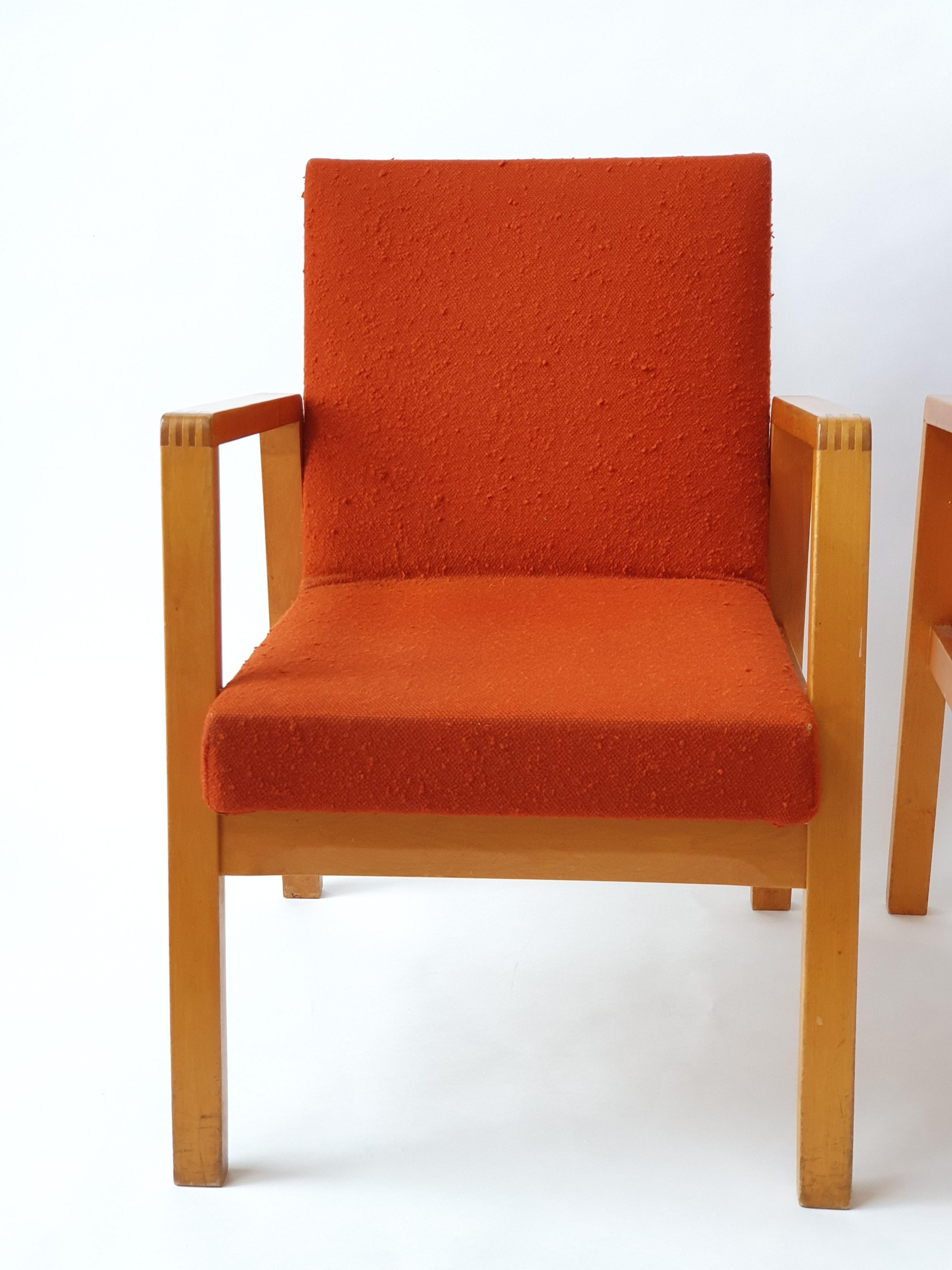Scandinavo moderno Sedie da corridoio Alvar Aalto modello 403 degli anni '40 in vendita