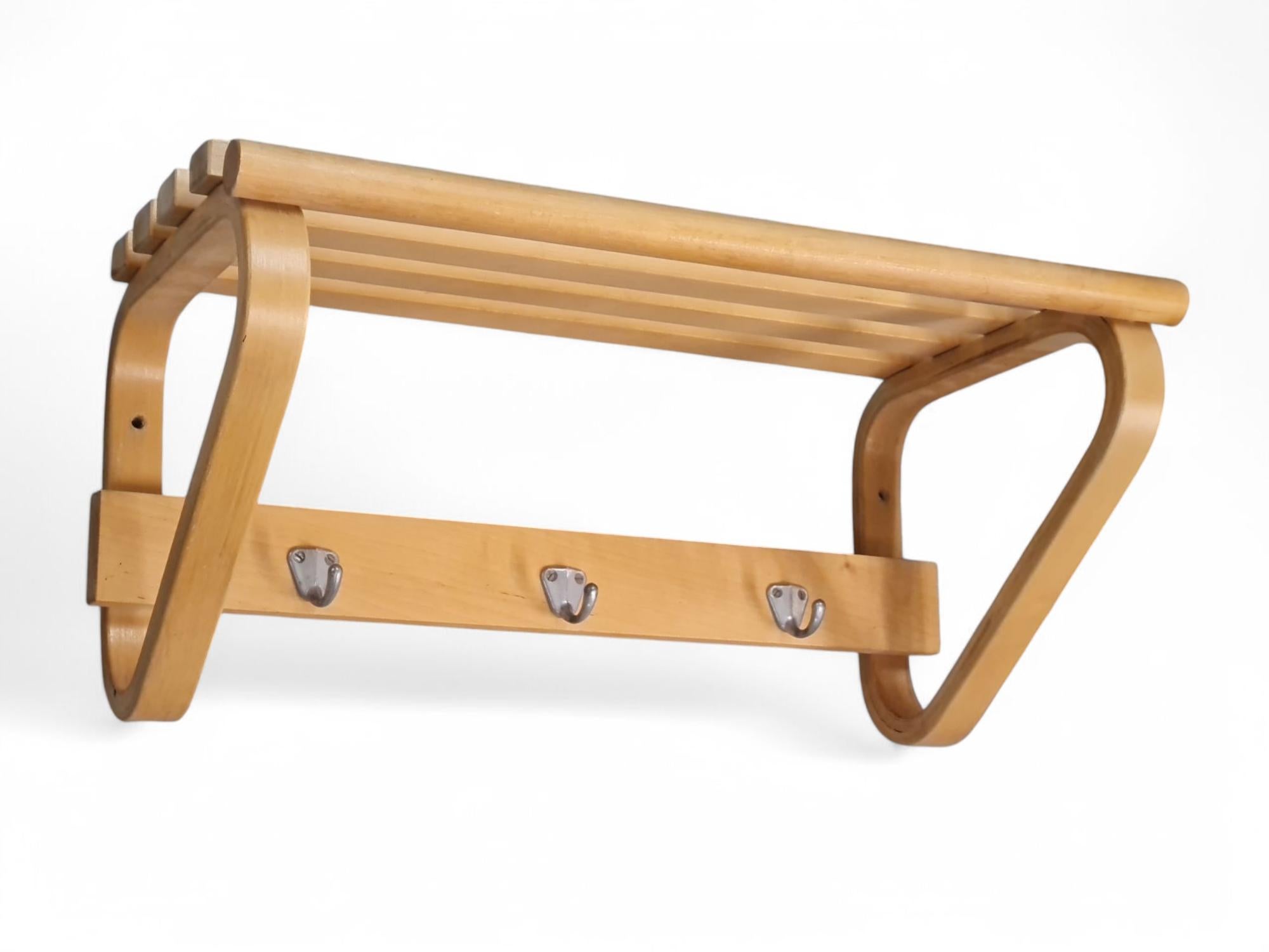 Metallo Appendiabiti Alvar Aalto in betulla, modello 109, Artek anni '50 in vendita