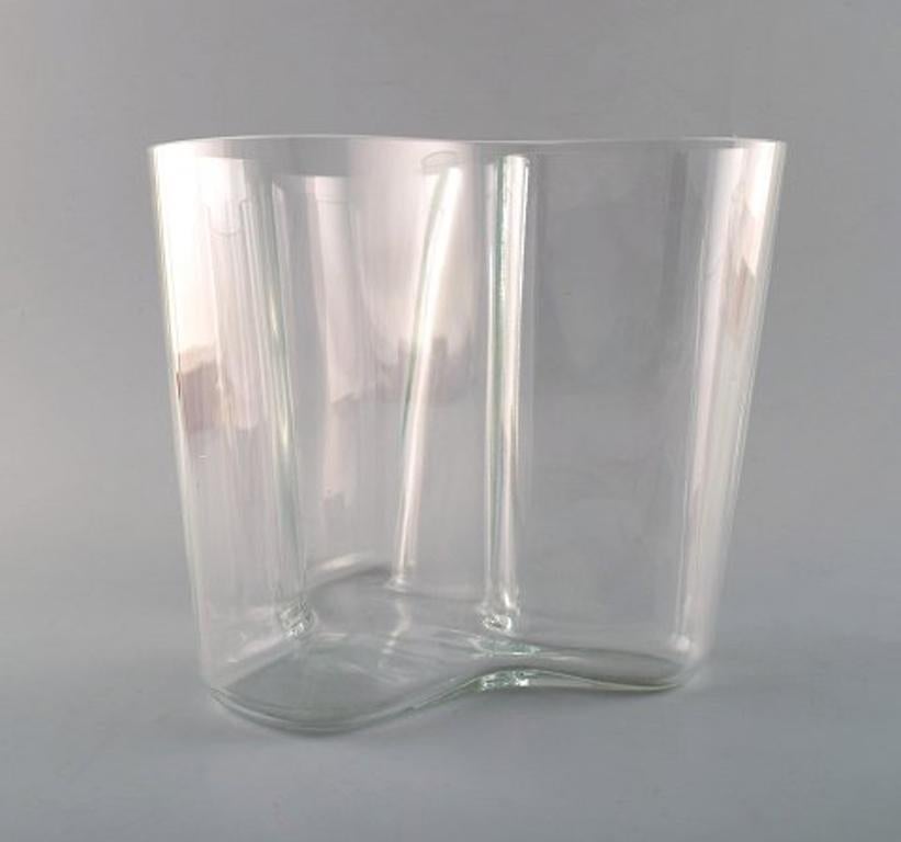 Scandinavian Modern Alvar Aalto, Iittala, Art Glass Vase, Early Edition