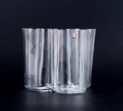 Alvar Aalto, Iittala, Finland. "Savoy" vase in clear glass. Late 20th century
