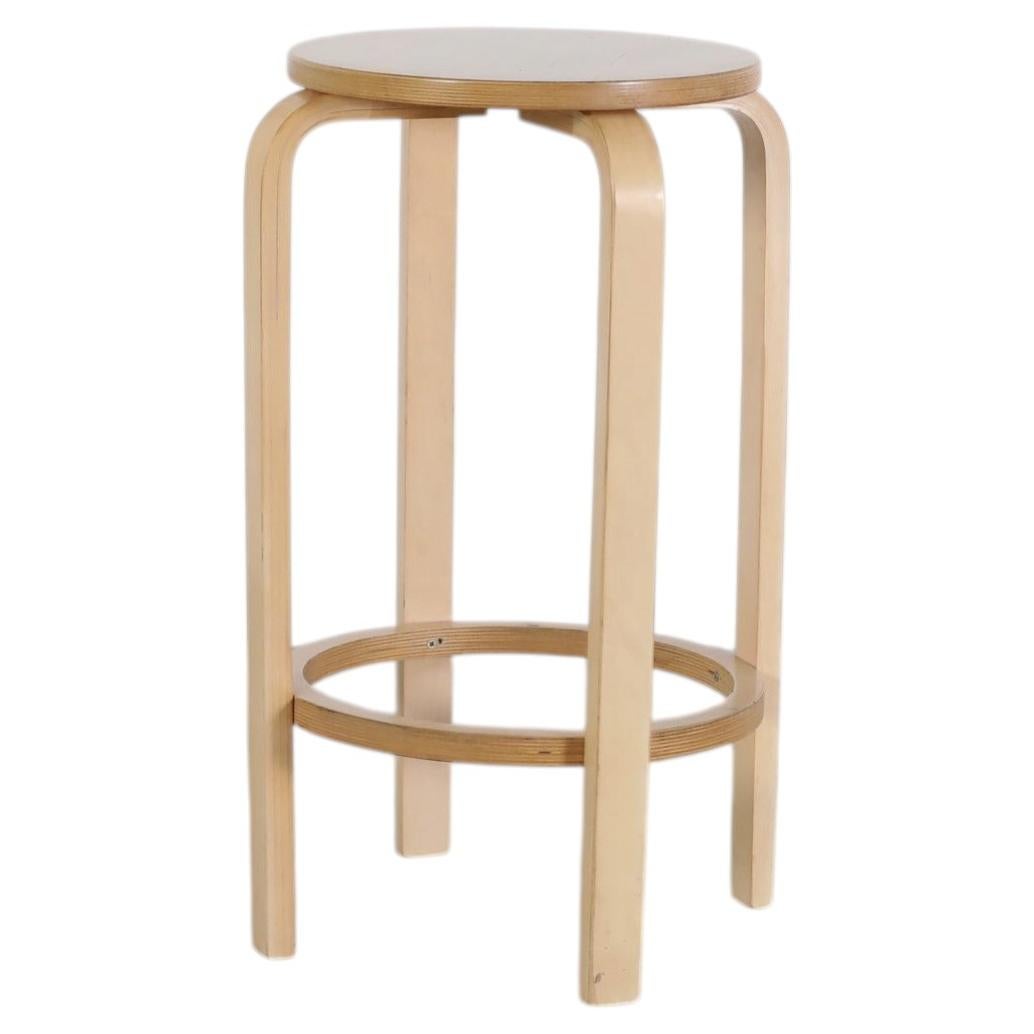 Alvar Aalto Inspired Bent Birch Bar Stool, Scandinavian Design
