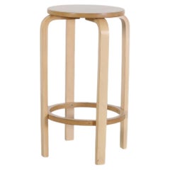 Alvar Aalto Inspired Bent Birch Bar Stool, Scandinavian Design