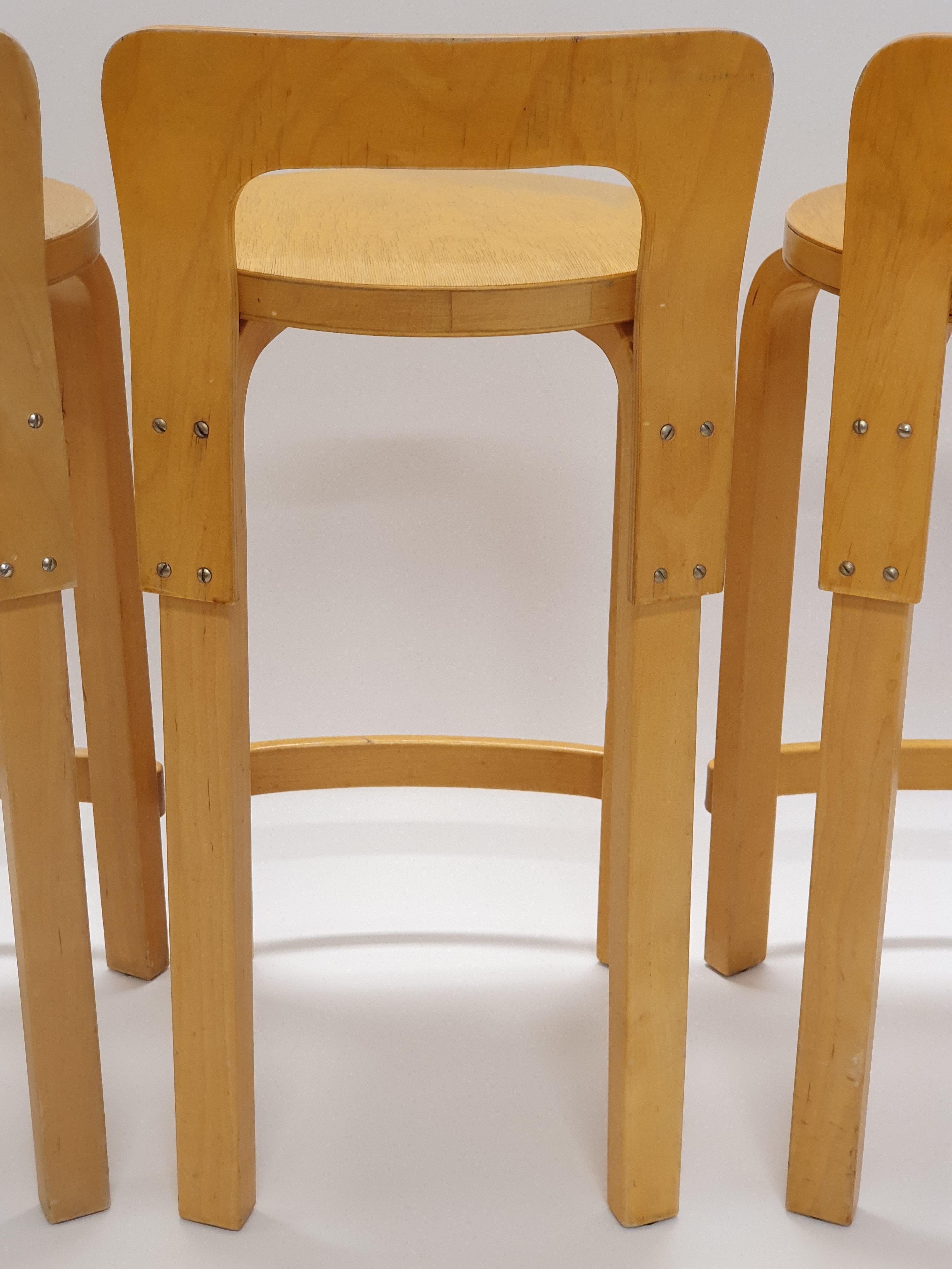 Alvar Aalto K65 Taburetes de Artek Años 60 en venta 8