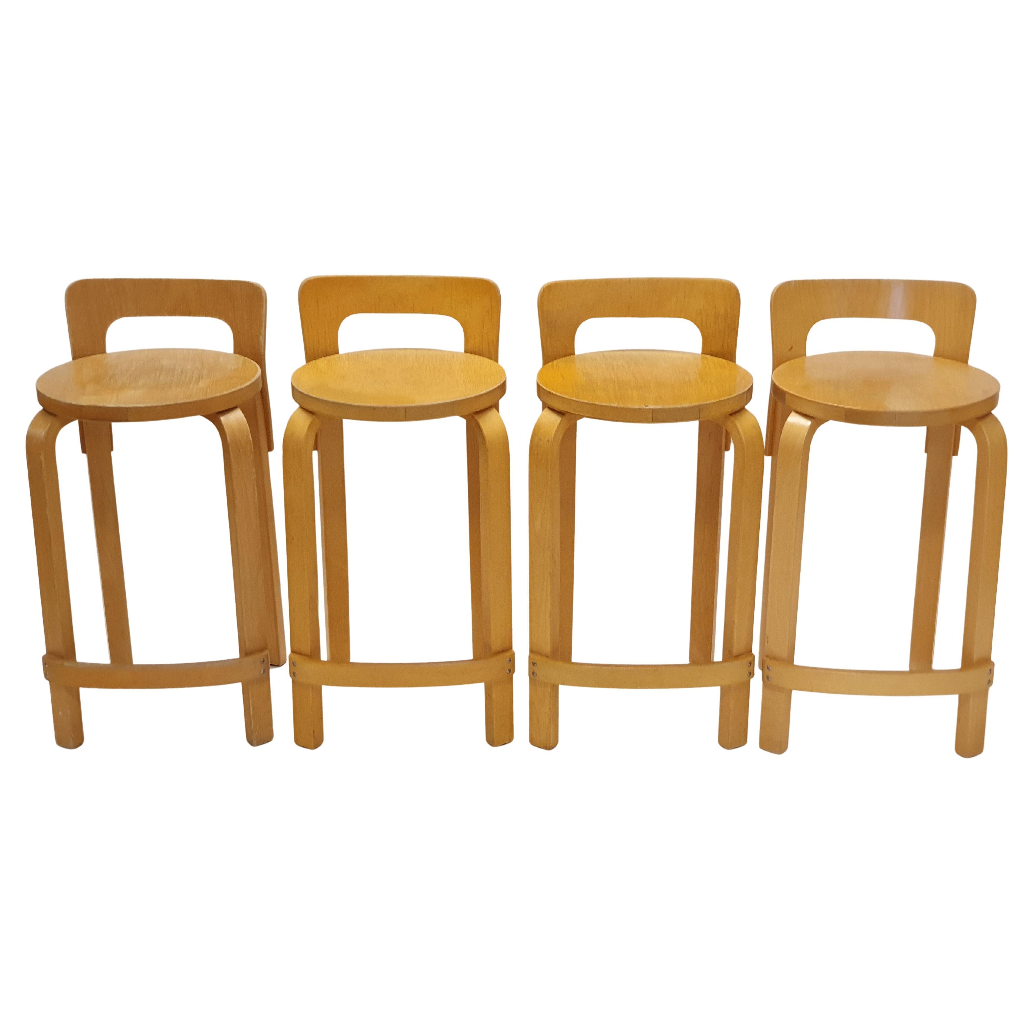 Alvar Aalto K65 Stools by Artek 1960s